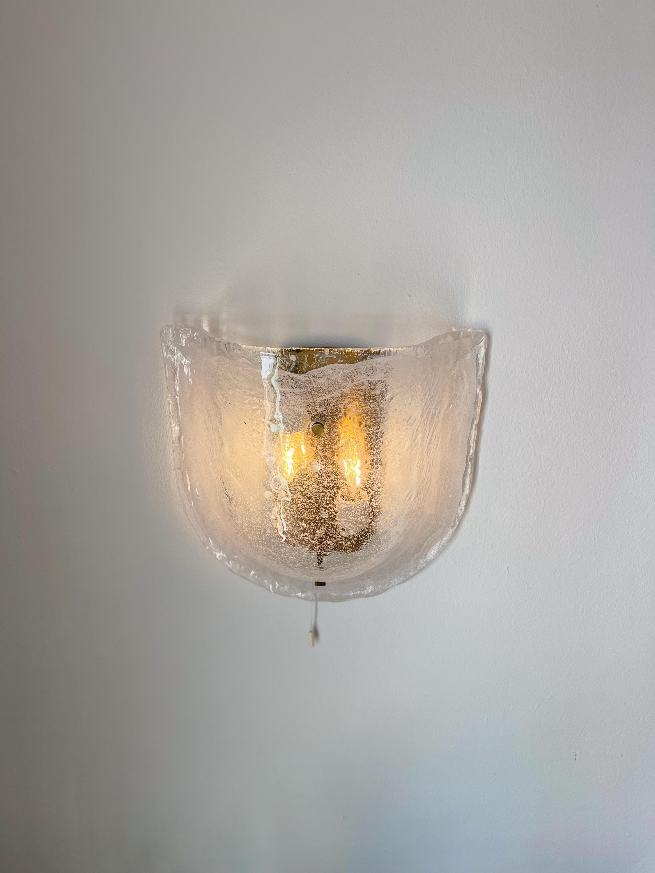 Barovier Toso Murano Ice Glass Sconces, Mid-Century Italian Wall Lights, Avventurina Sommerso Bullicante - Thumbnail 12