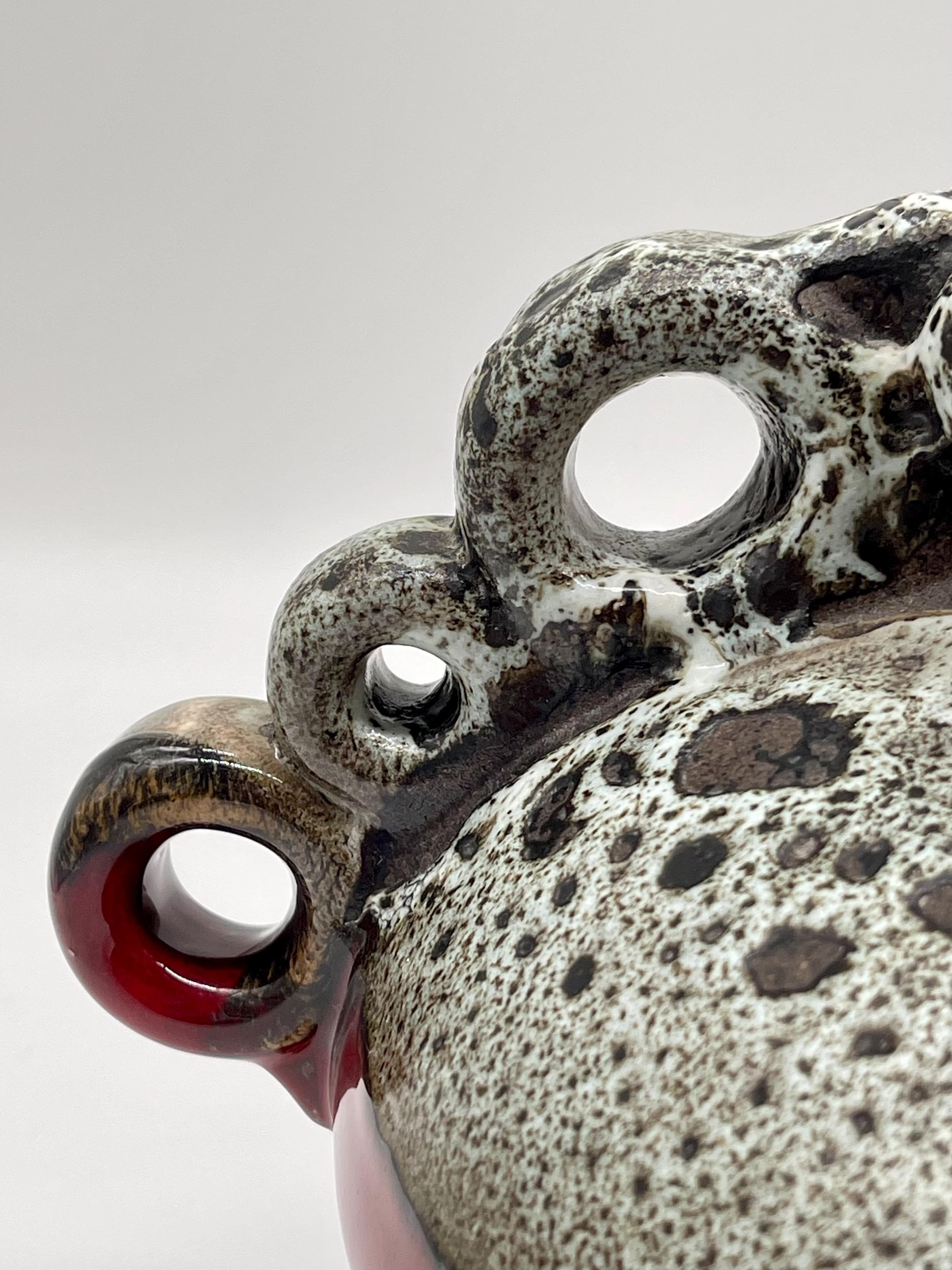 Vintage Fat Lava Ceramic Pendant Light, 1970s West German Pottery UFO Lamp - Thumbnail 12