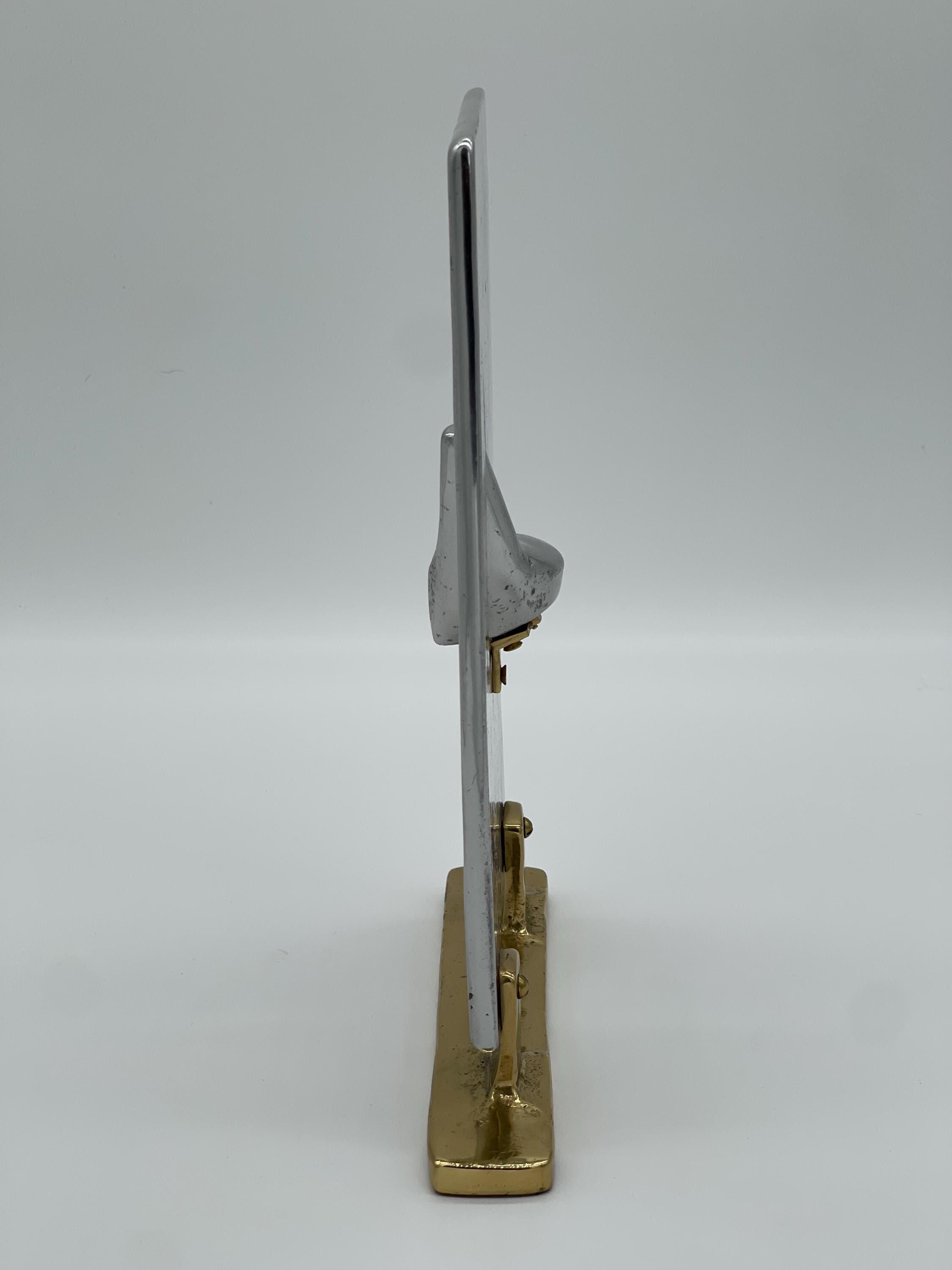 Signed David Marshall Brutalist XL Golf Sculpture, Brass Aluminum MCM Decor Trophy - Thumbnail 6