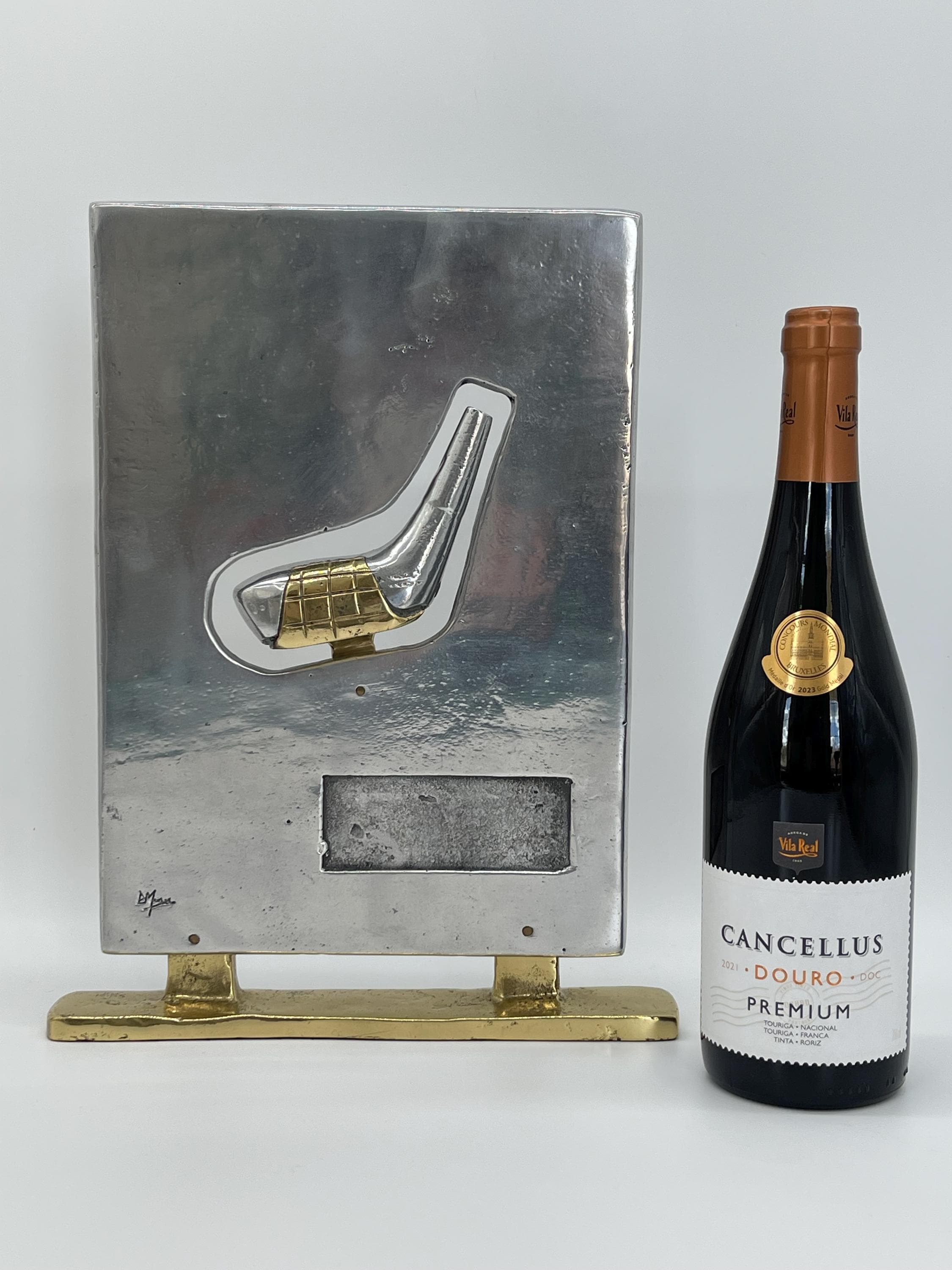 David Marshall Brutalist Golf Sculptures, Brass Aluminum Trophies, MCM Office Decor - Thumbnail 12