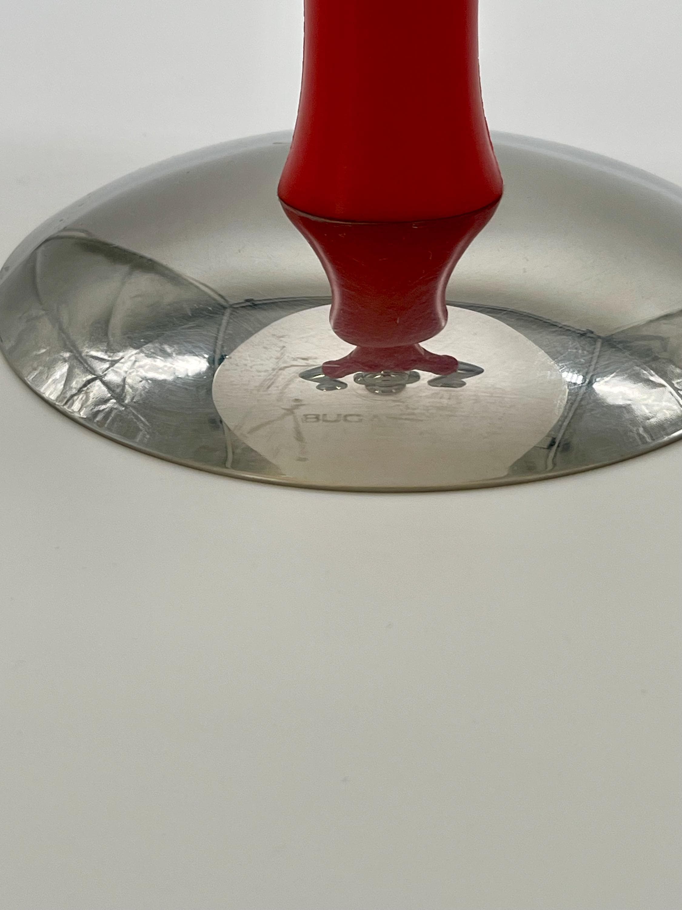 Vintage Casa Bugatti Figural Fruit Bowl, Italian Chrome Red Resin Lady Coupe - Thumbnail 9