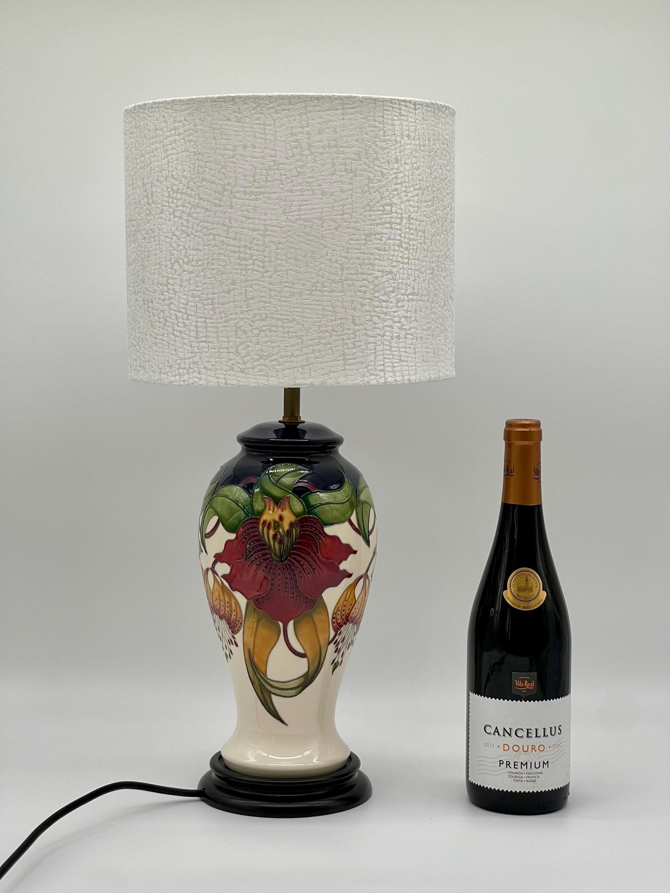 Moorcroft Anna Lily Table Lamp, Nicola Slaney Hand-Painted Pottery Baluster Shade - Thumbnail 3