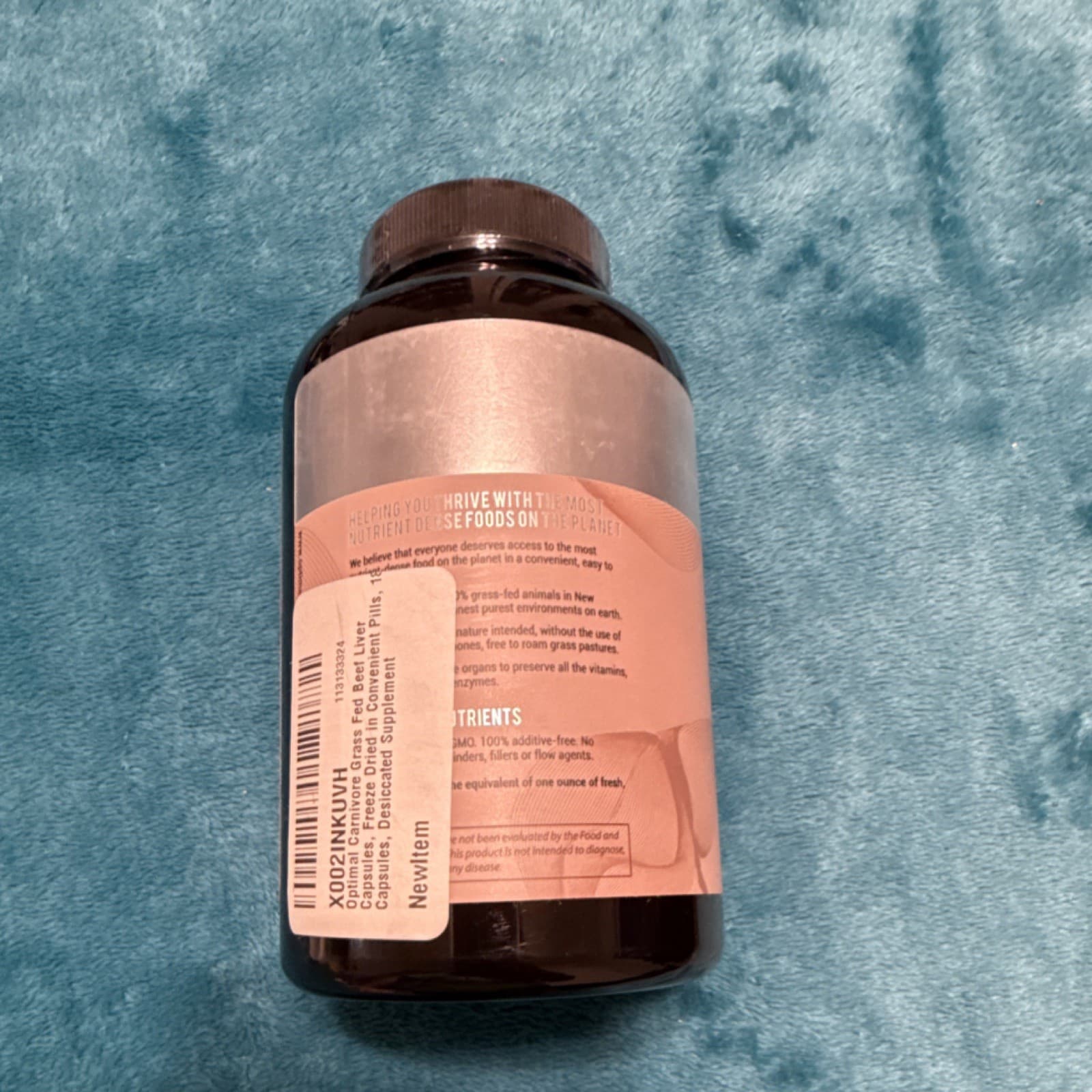 Optimal Carnivore Grass Fed Beef Liver 500mg 180 Capsules Non-GMO Additive-Free - Thumbnail 3