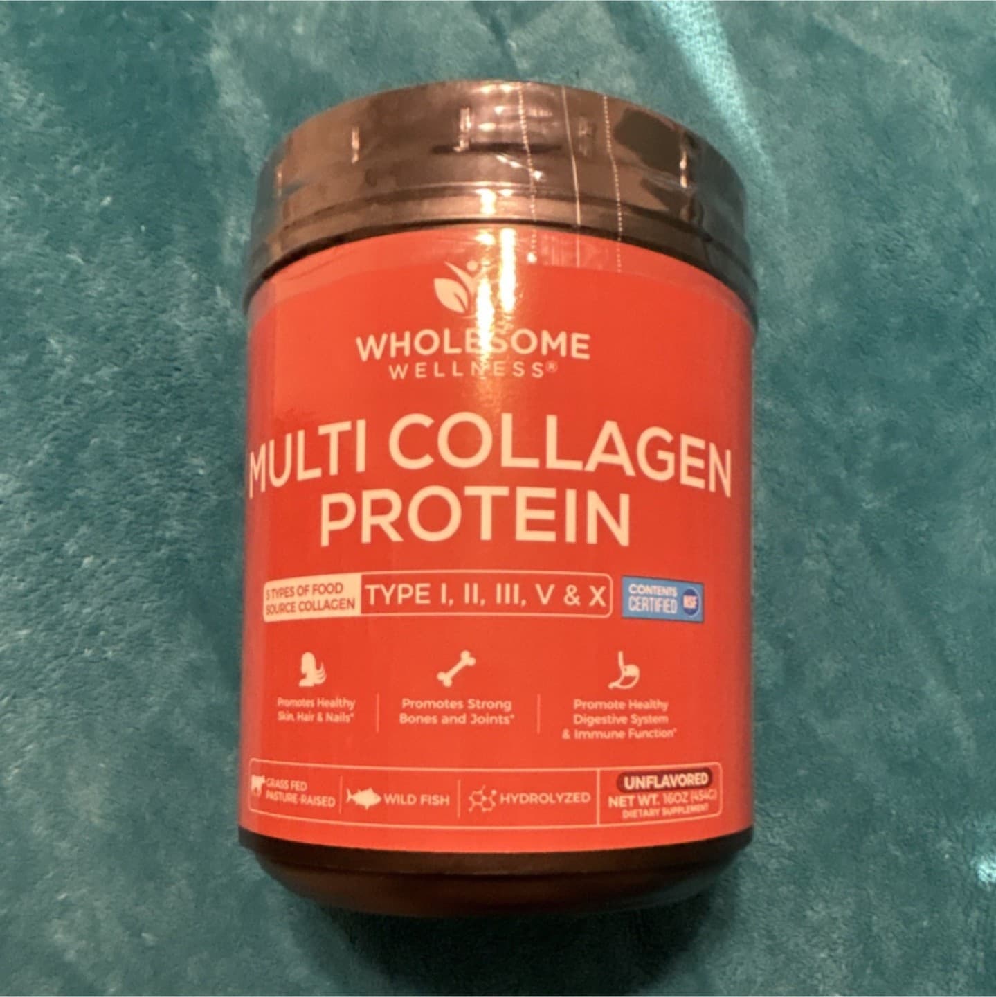 Wholesome Wellness Multi Collagen Protein Powder Unflavored 16oz