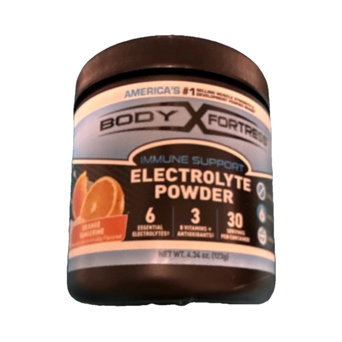 Body Fortress Electrolyte Powder Immune Support Orange Gluten-Free Vegan 4.34 oz