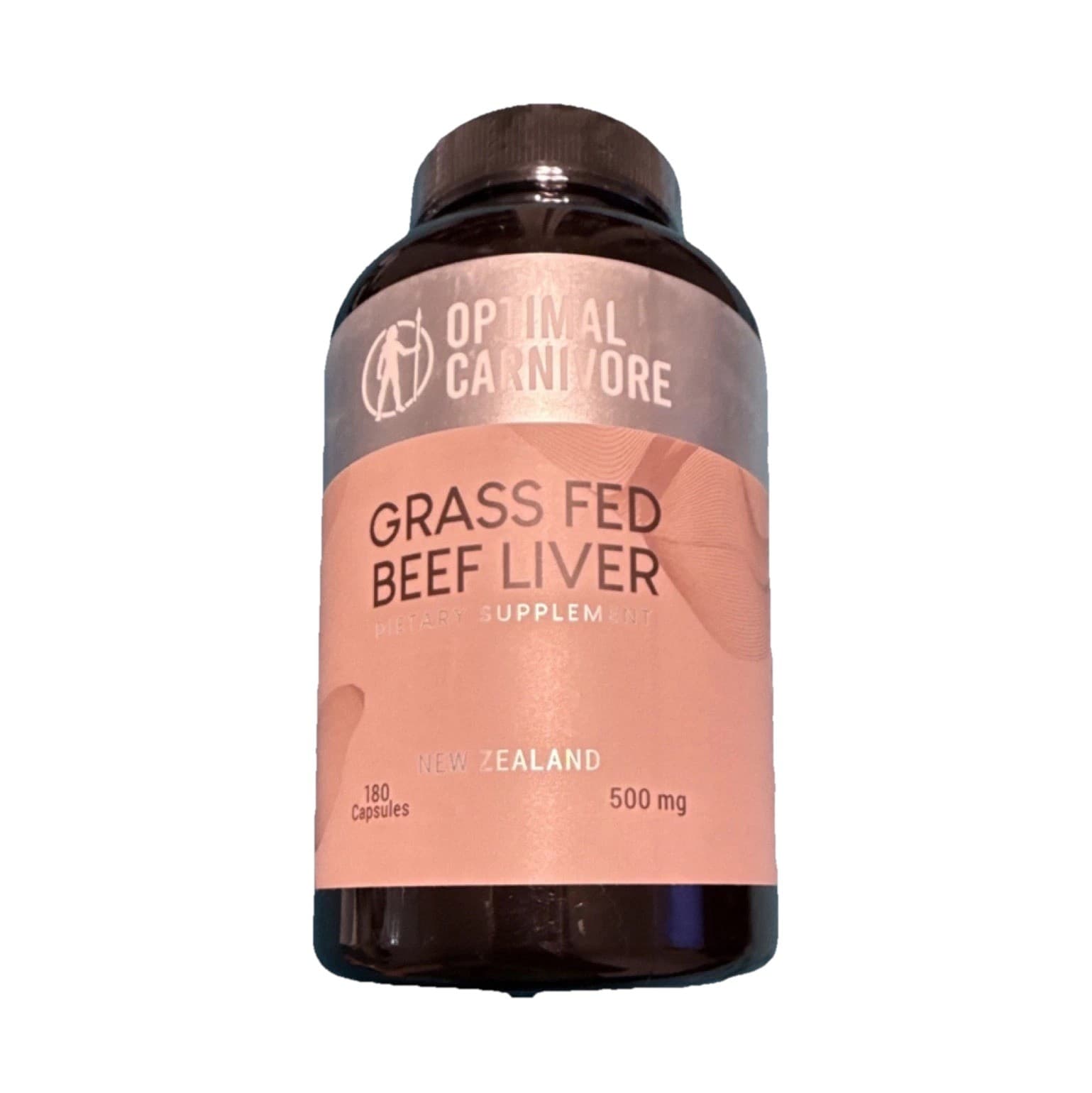 Optimal Carnivore Grass Fed Beef Liver 500mg 180 Capsules Non-GMO Additive-Free