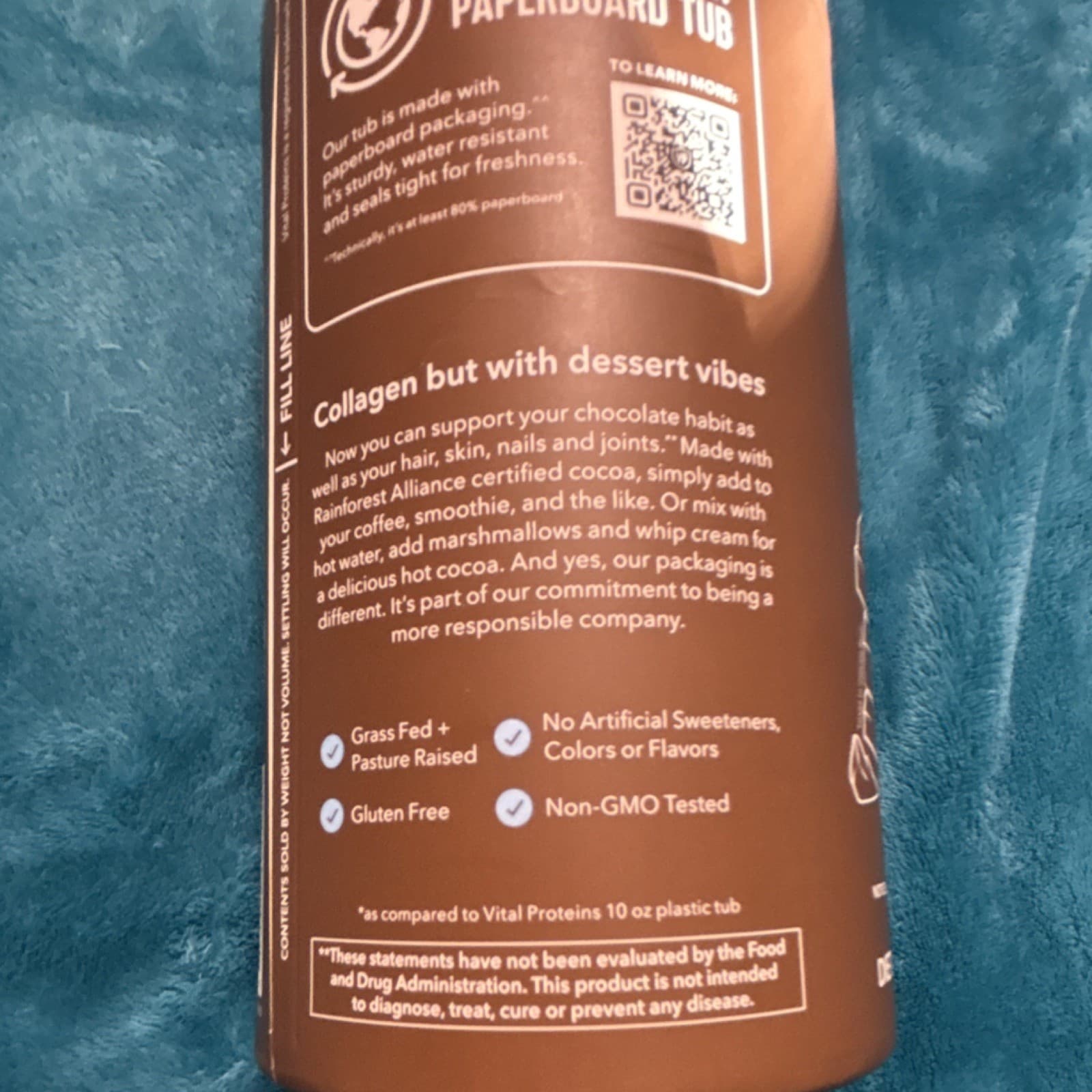 Vital Proteins Collagen Peptides Chocolate Powder 13.5 oz Hair Skin Joint Health - Thumbnail 3