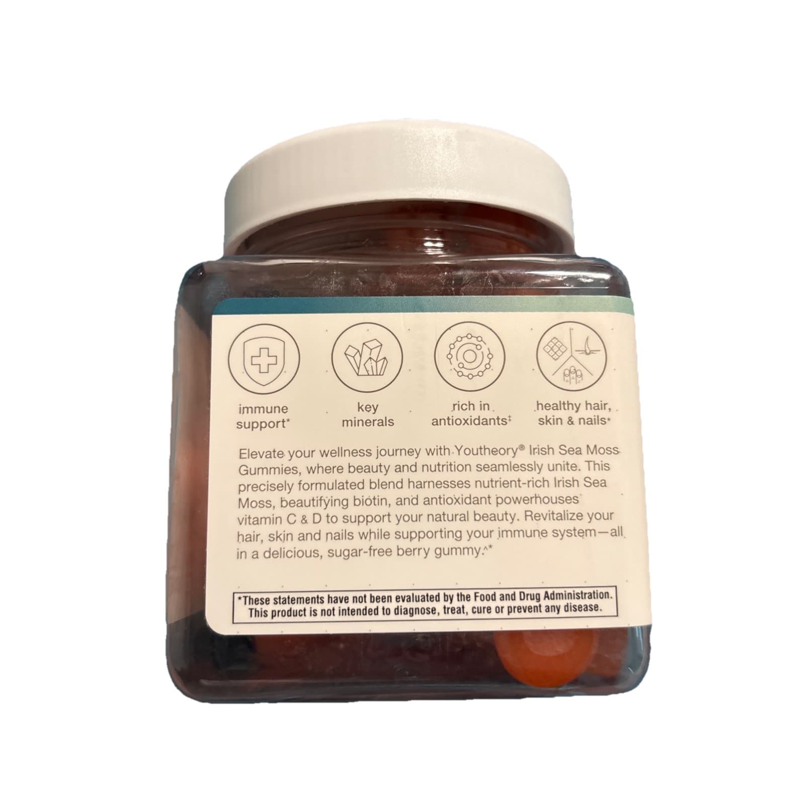 Youtheory Irish Sea Moss+ Zero Sugar Gummies, Berry, 60ct - Thumbnail 4