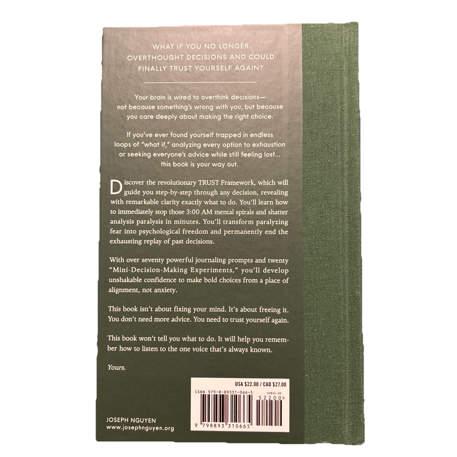 The Overthinker's Guide to Making Decisions by Joseph Nguyen (2025, Hardcover) - Thumbnail 2