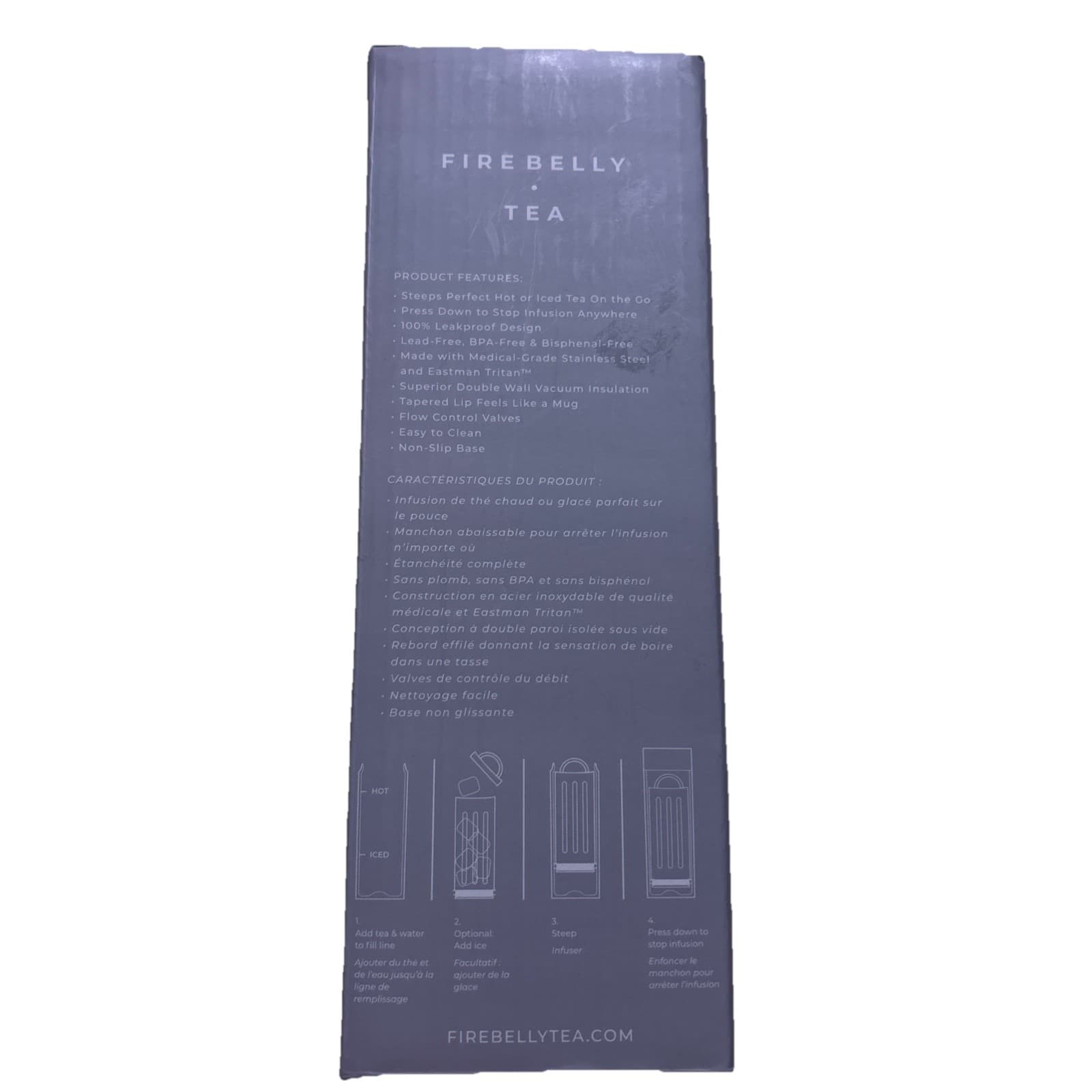 White Firebelly stop Infusion Travel Mug With Tumbler - Thumbnail 3