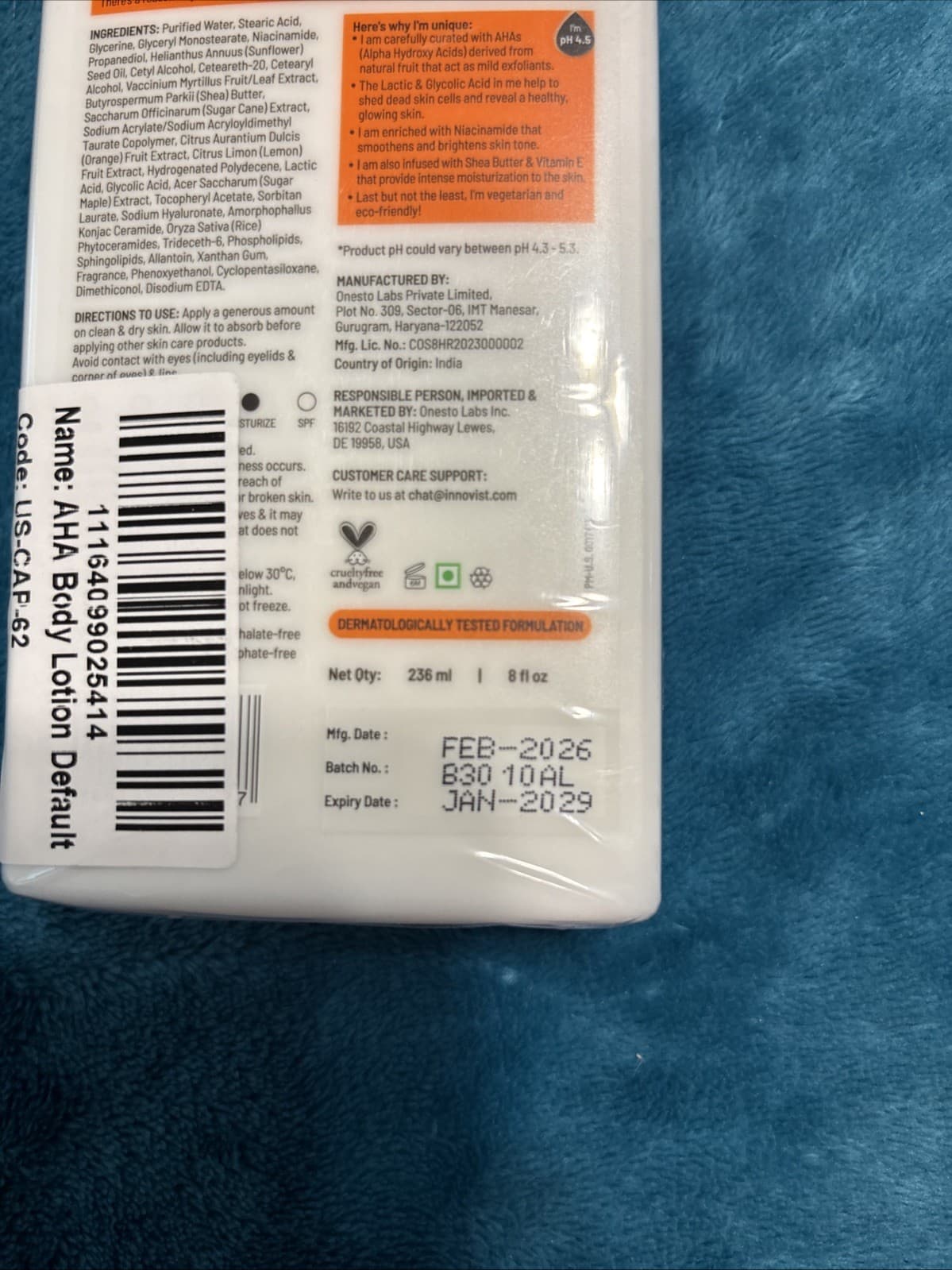 Chemist at Play AHA Body Lotion Exfoliates Nourishes Skin 8 fl oz - Thumbnail 3
