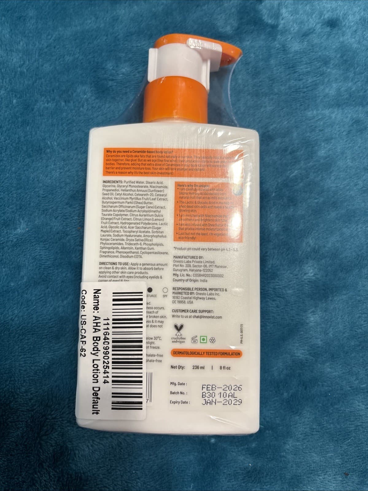 Chemist at Play AHA Body Lotion Exfoliates Nourishes Skin 8 fl oz - Thumbnail 2