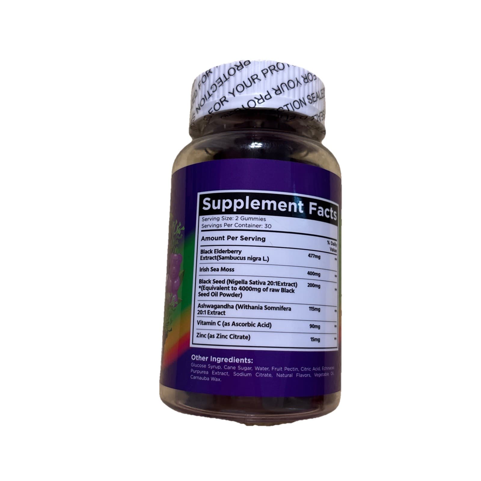 Sea Moss & Elderberry Thyroid & Immune Support Dietary Supplement - 60 Gummies - Thumbnail 2