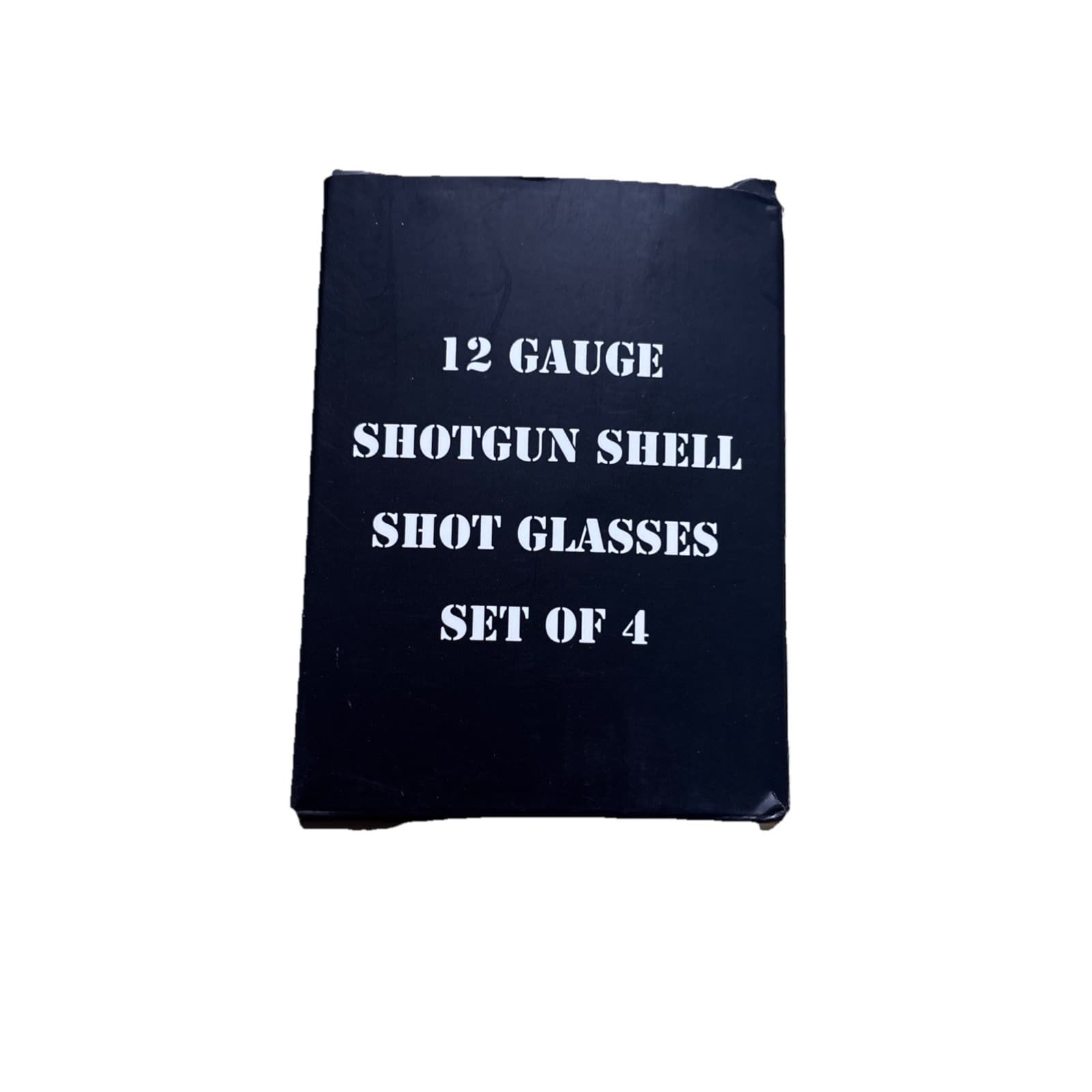 12 Gauge Shotgun Shell Shot Glasses Red Gold Set Of 4 Original Box
