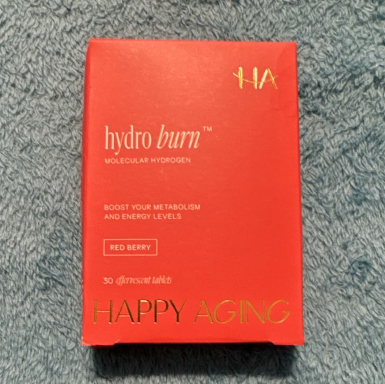 Happy Aging Hydro Burn Magnesium Hydrogen Effervescent Tablets Red Berry 30ct