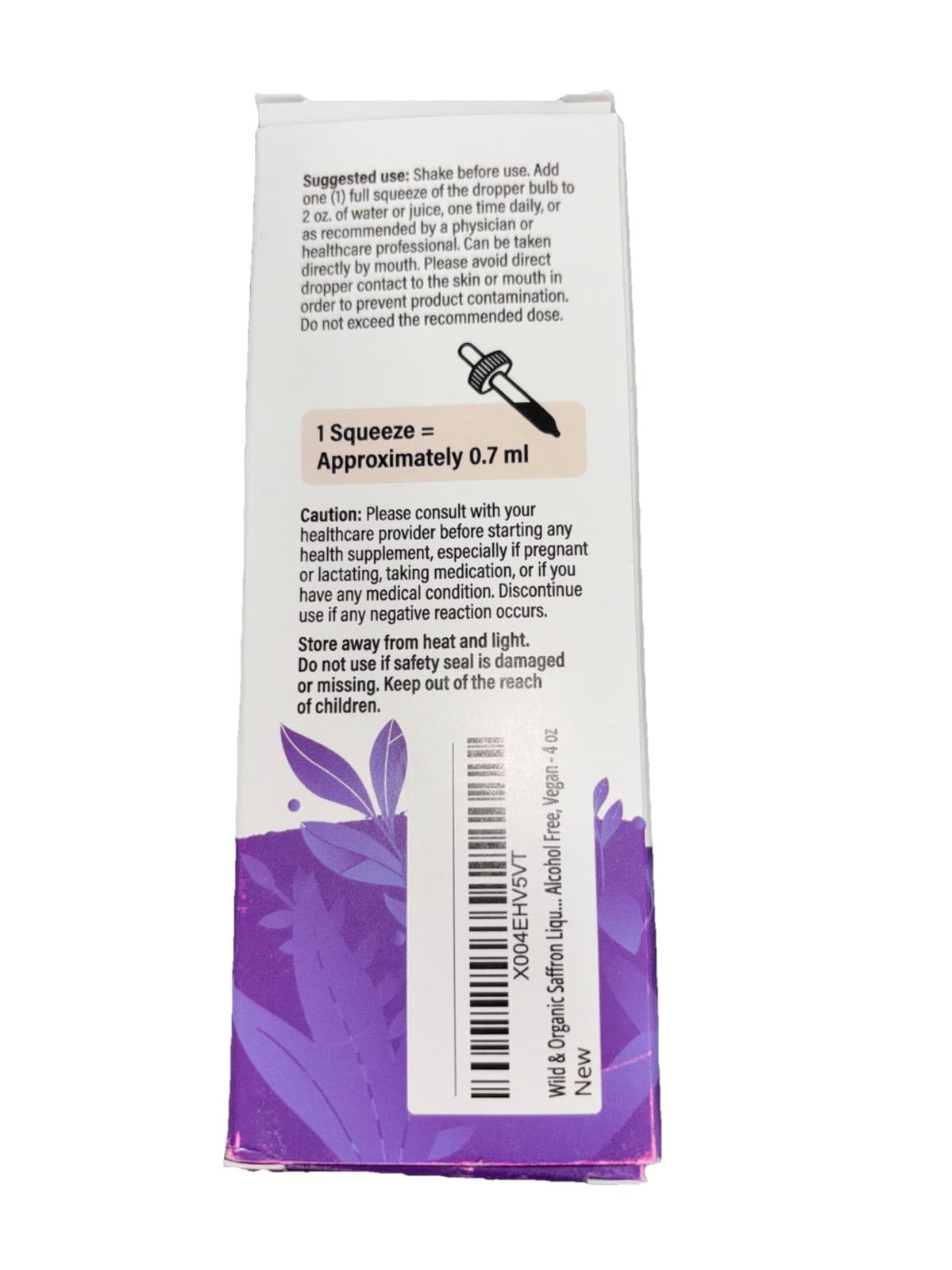 Wild & Organic, Saffron Extract Liquid Drops 4 fl oz - Thumbnail 3