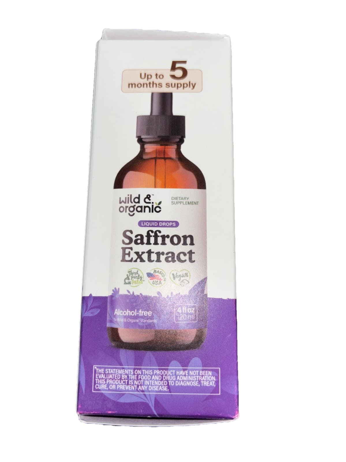 Wild & Organic, Saffron Extract Liquid Drops 4 fl oz - Thumbnail 4