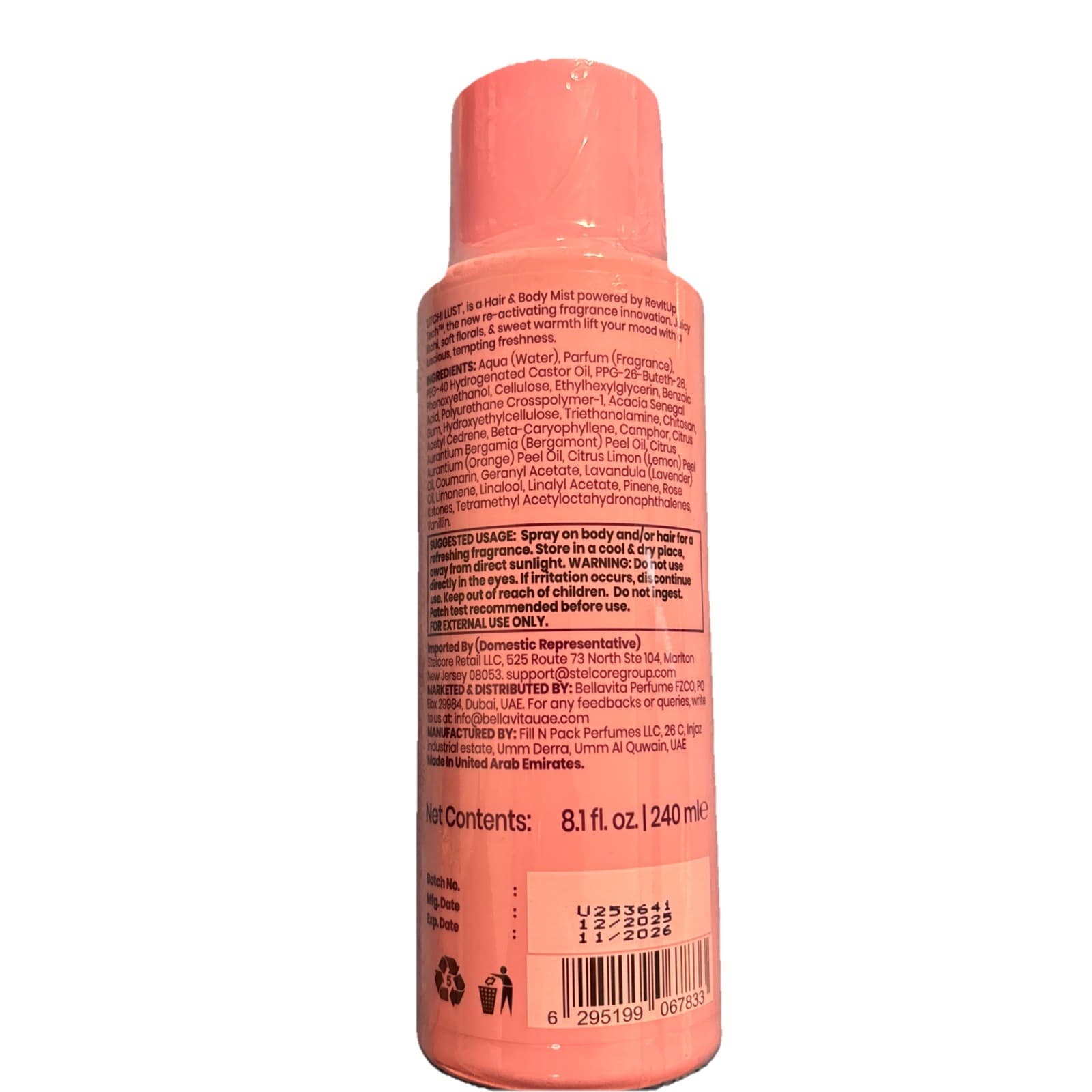 Bellavita Luxury Litchi Lust Hair & Body Mist for Women | Sweet Fruity Body Spra - Thumbnail 2