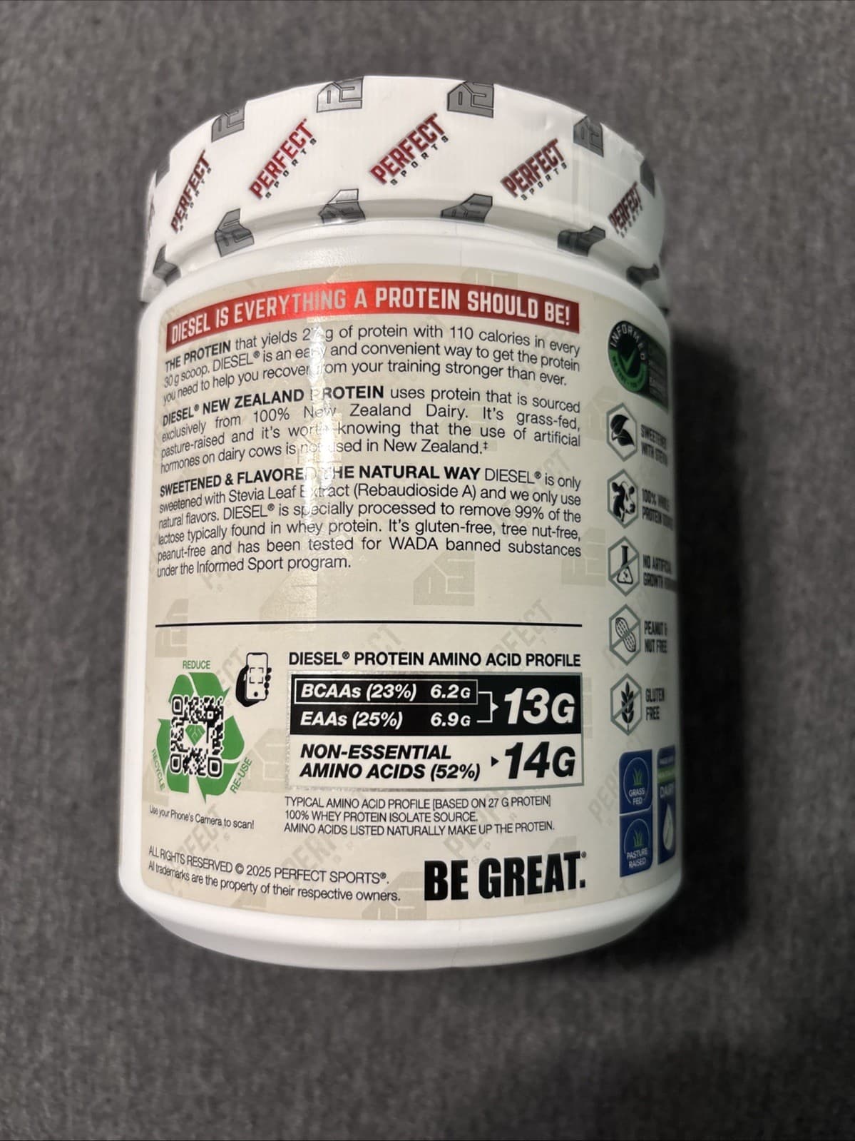 DIESEL French Vanilla Flavored Protein Power NET WT 360 G 12 Servings - Thumbnail 3