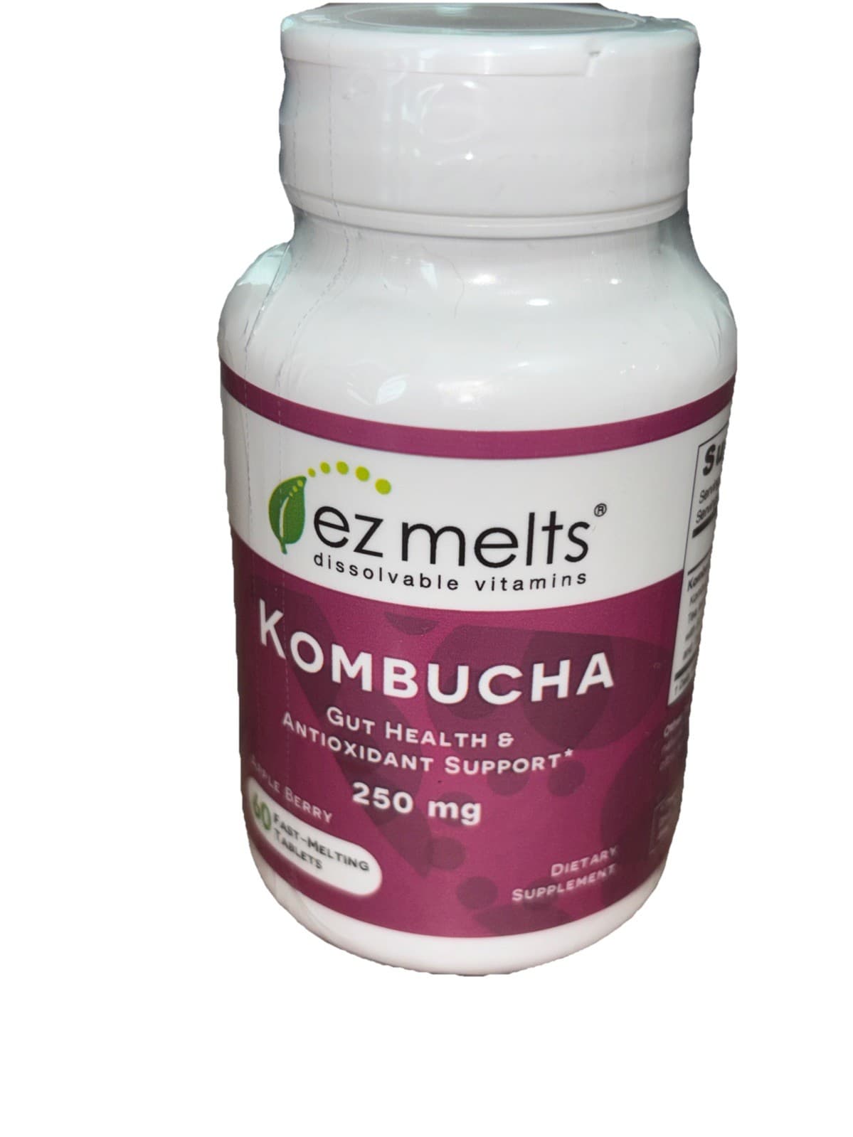 EZ Melts Dissolvable Sugar-Free Kombucha Tablets EXP 01/2028 - Brand New