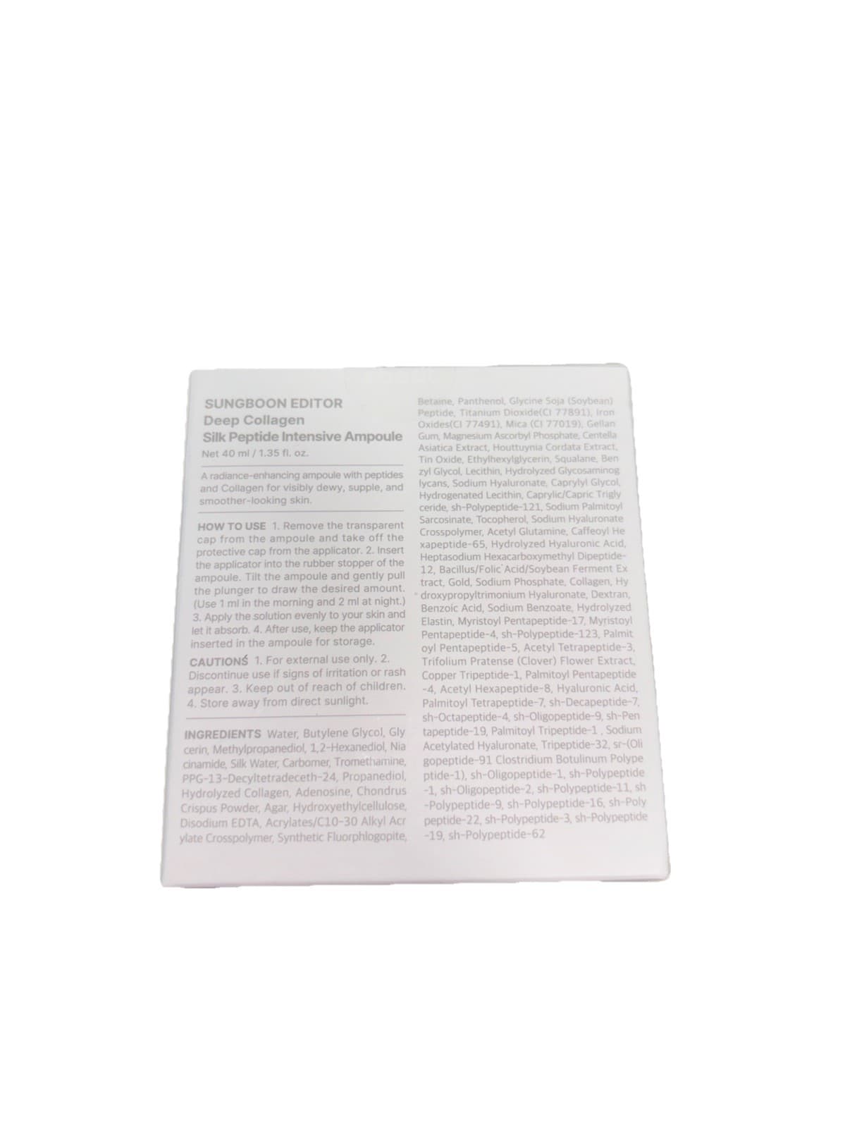 SUNGBOON EDITOR Deep Collagen Silk Peptide Ampoule 40ml/1.35oz - Thumbnail 3