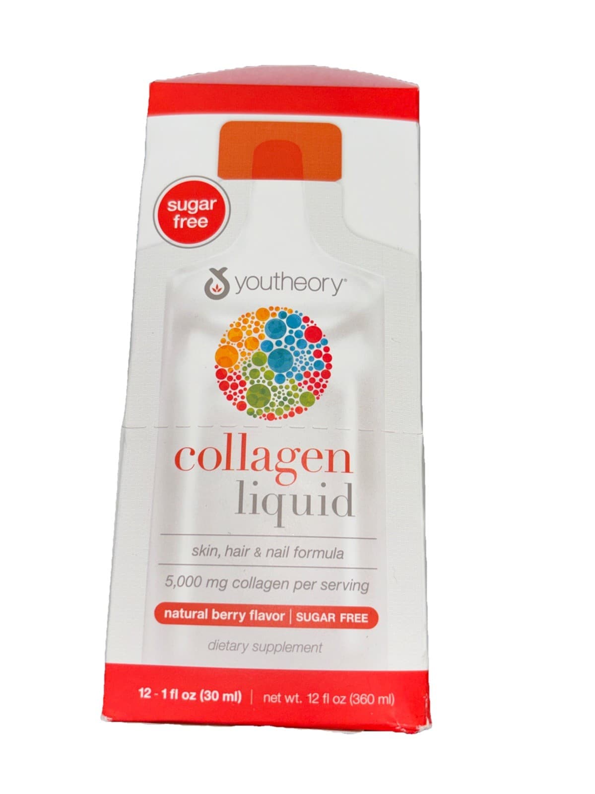 Youtheory Collagen Liquid - 5,000 mg Hydrolyzed 1 Fl Oz (Pack of 12) - Thumbnail 2