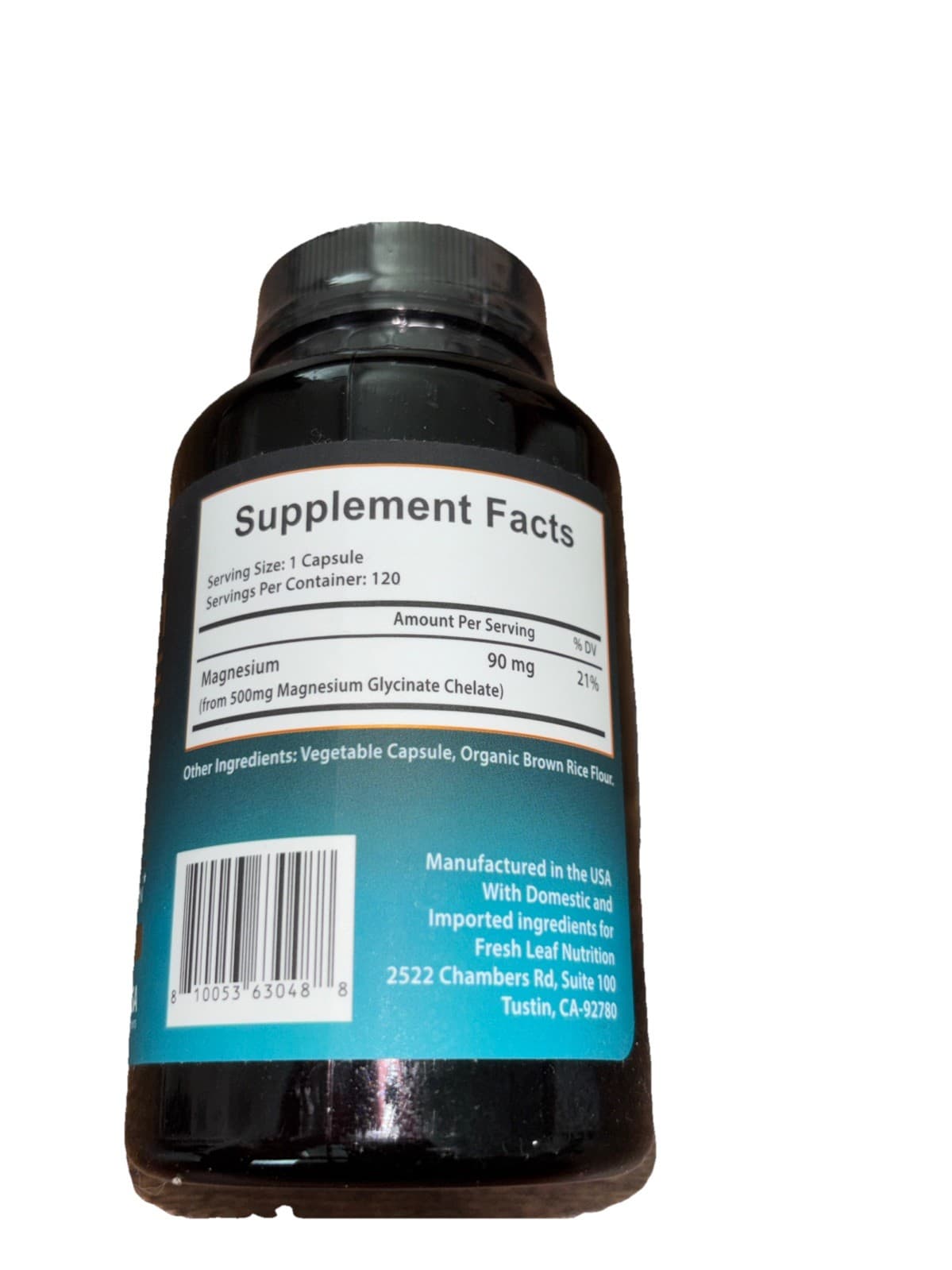 VitBoost Magnesium Glycinate 500mg High Absorption Chelated 120 Veggie Capsules - Thumbnail 3