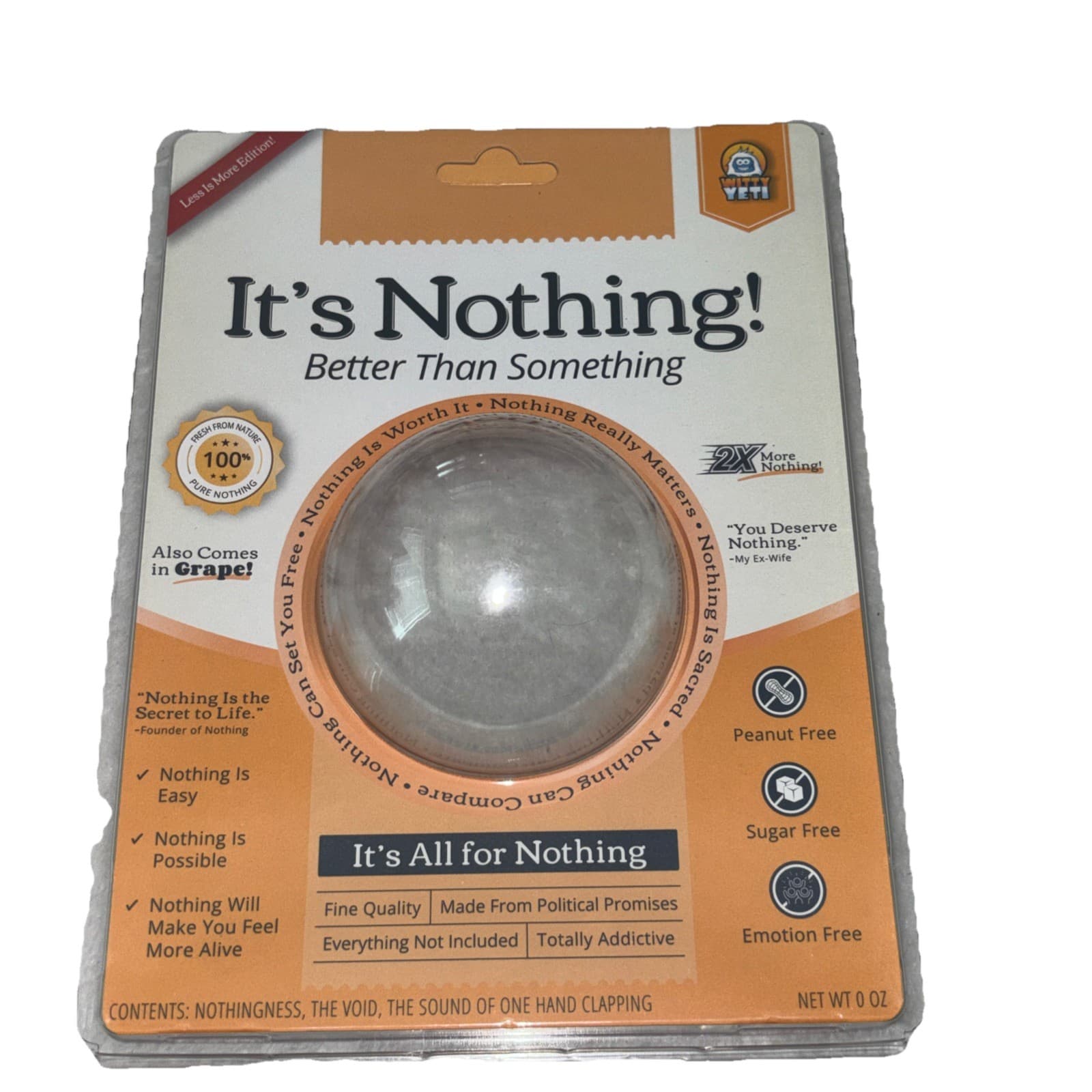 Super Funny, the Gift of Nothing Gag Gift. Hilarious Practical Joke for the Pers