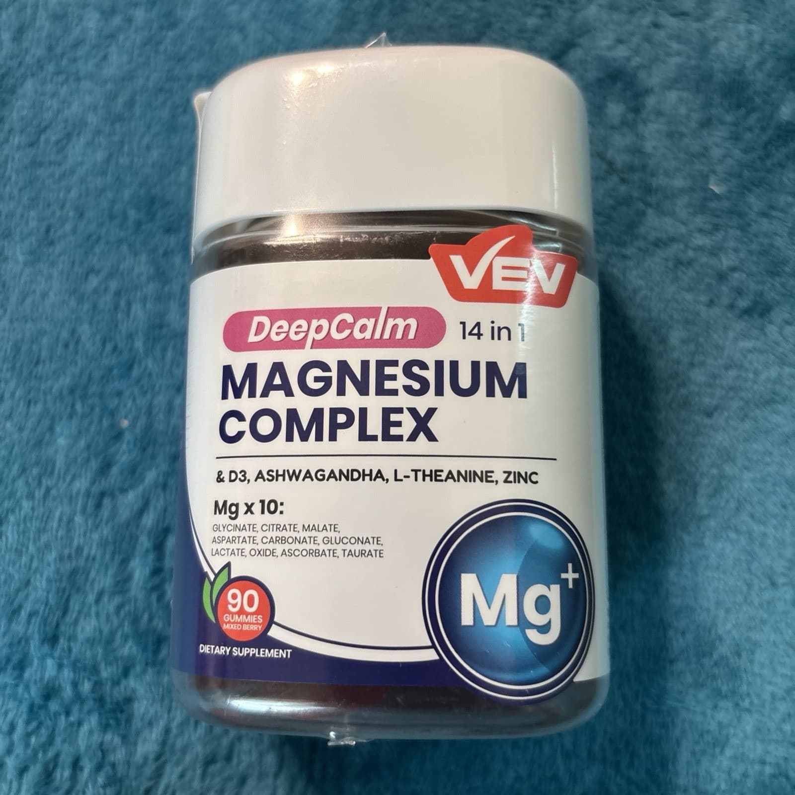 VEV DEEP CALM MAGNESIUM COMPLEX BRAND NEW SEALED GUMMY 14 IN 1 #90 GUMMIES