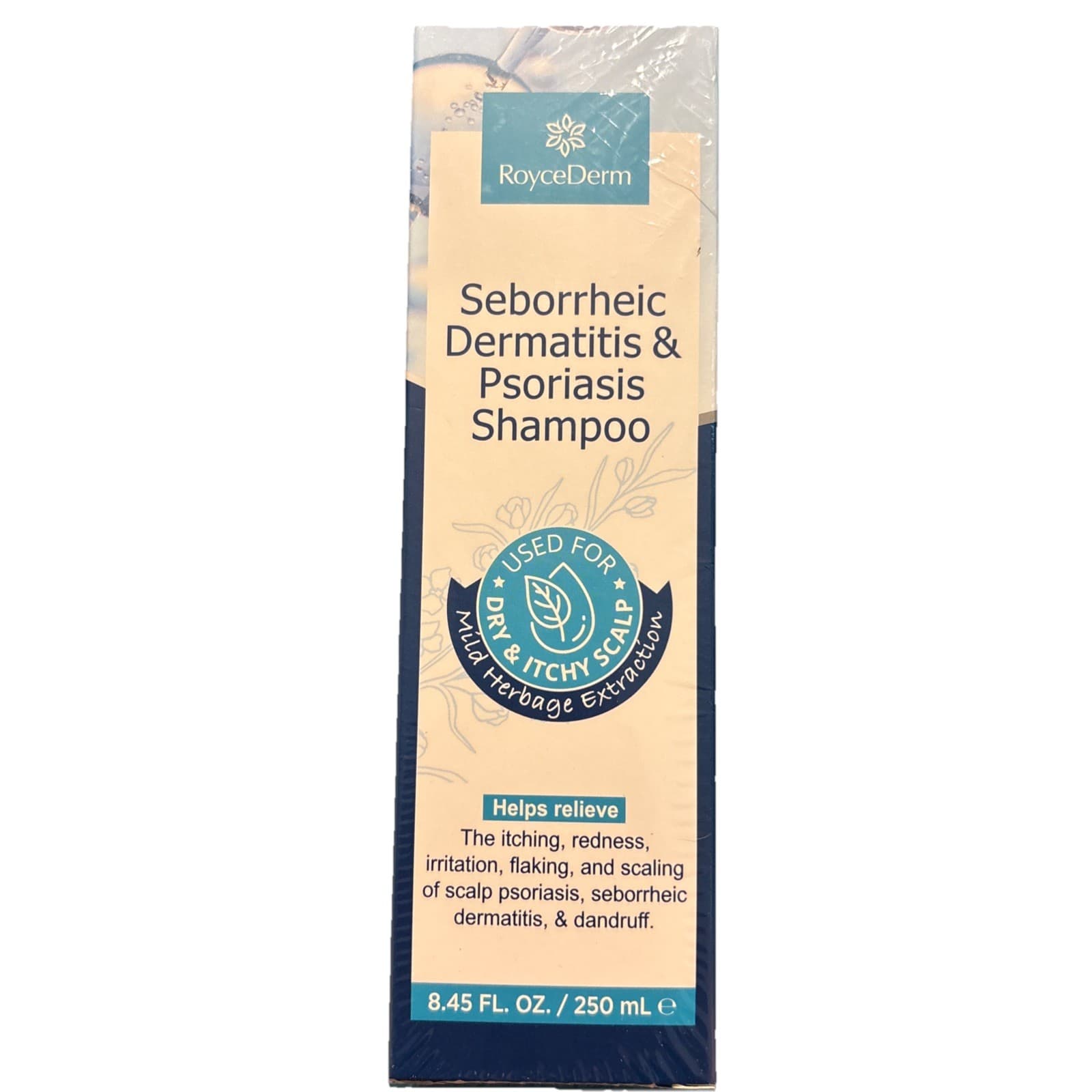 RoyceDerm Seborrheic Dermatitis Treatment Shampoo Itchy Scalp Psoriasis 8.45oz