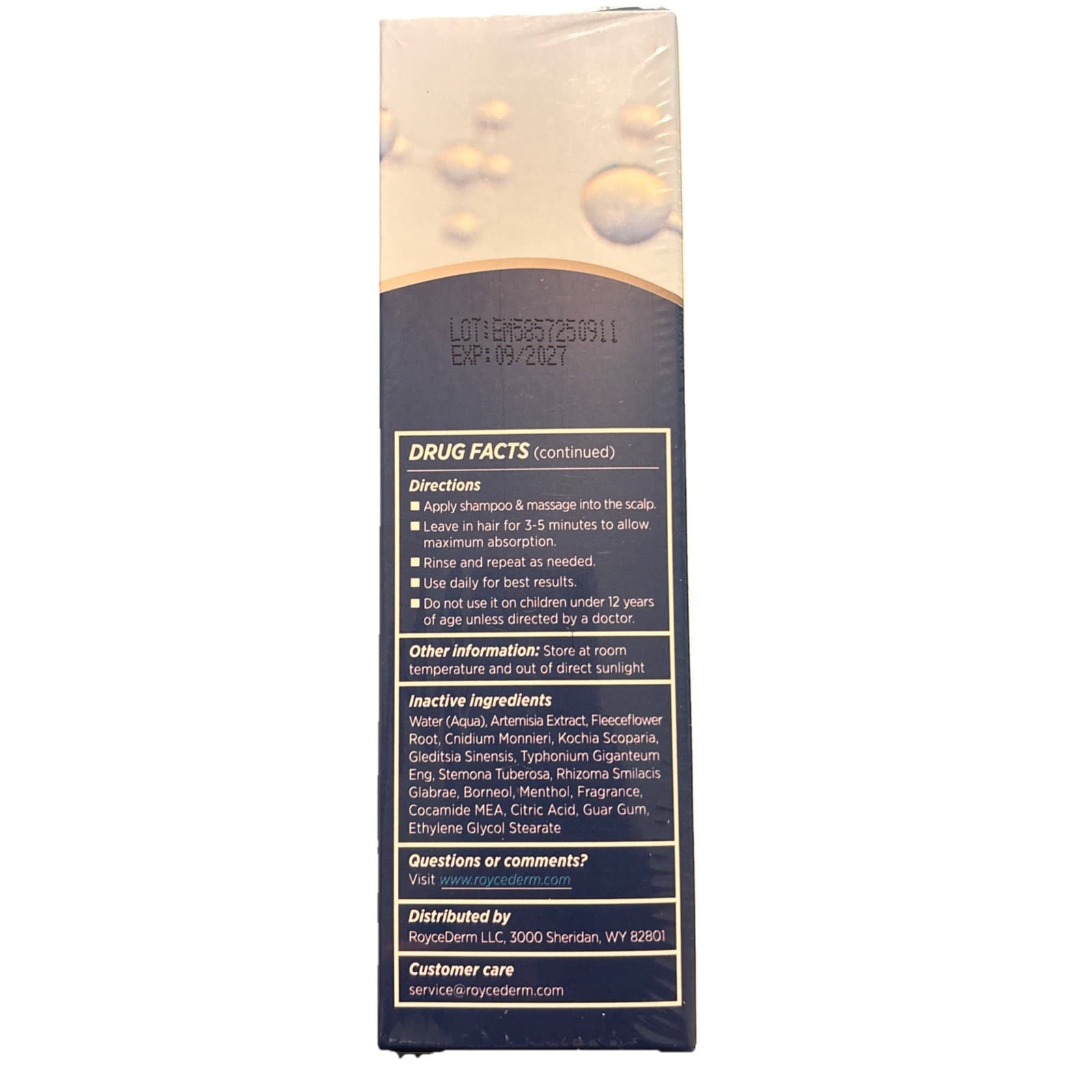 RoyceDerm Seborrheic Dermatitis Treatment Shampoo Itchy Scalp Psoriasis 8.45oz - Thumbnail 3