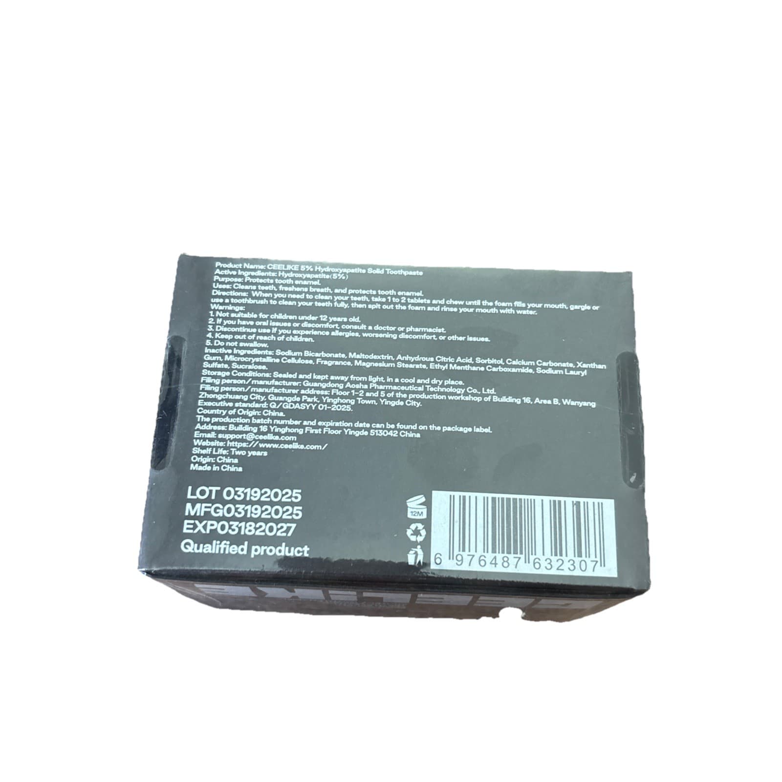 CEELIKE 5% Hydroxyapatite Solid Toothpaste ? Enamel Strengthening - 62 Tablets - Thumbnail 3