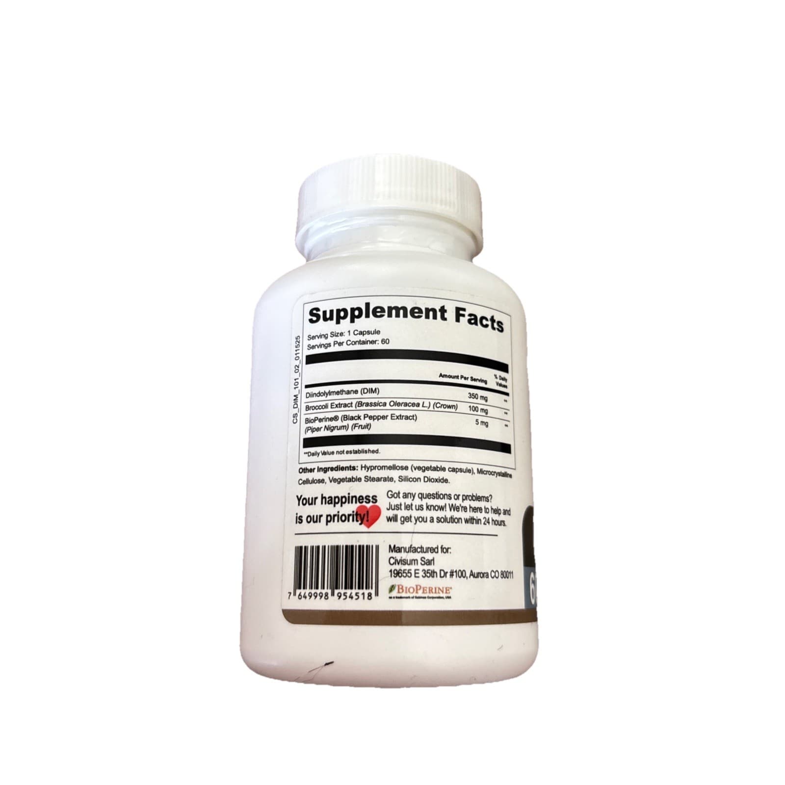 Swiss Activa+ DIM 455mg Hormonal Balance Supplement BioPerine 60 Vegan Capsules - Thumbnail 3