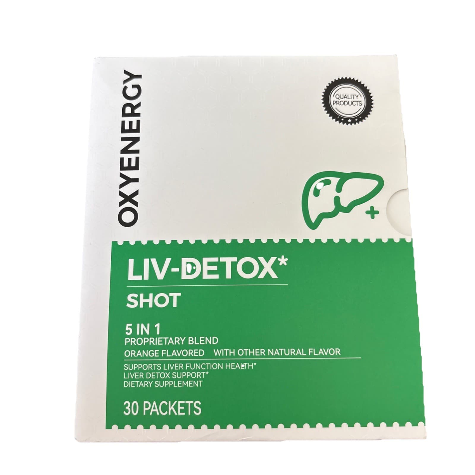 OxyEnergy Liver Cleanse Detox & Repair - 30 Packs - Organic Milk Thistle