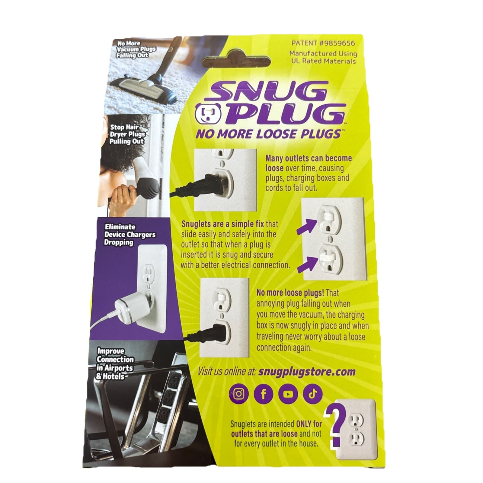 Loose Outlet Plug Fix & Outlet Insert | Prevent Plug from Being Unplugged & S... - Thumbnail 2
