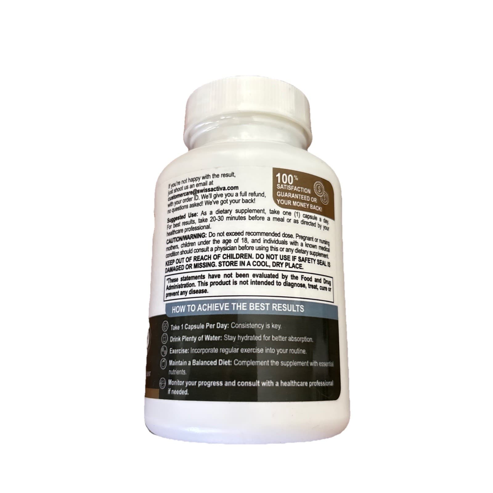 Swiss Activa+ DIM 455mg Hormonal Balance Supplement BioPerine 60 Vegan Capsules - Thumbnail 2