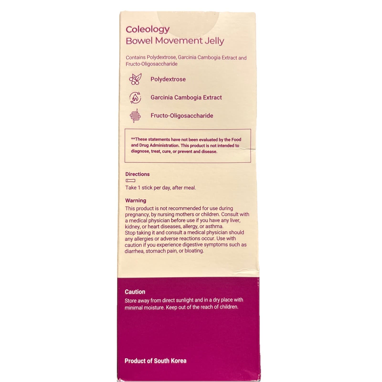 FOODOLOGY Coleology Bowel Movement Jelly 10 Days - Garcinia Cambogia HCA - Thumbnail 3