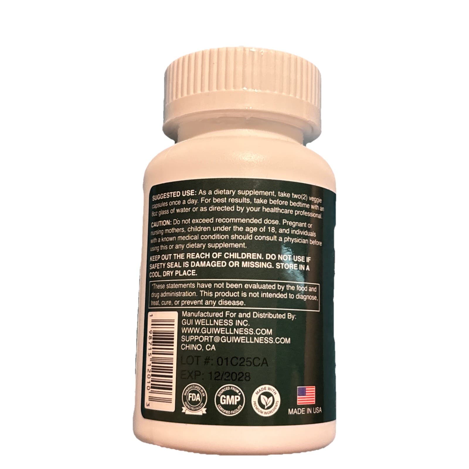 GUI Wellness NAD+ 5-in-1 Supplement - Nicotinamide Riboside & Resveratrol - 30ct - Thumbnail 3