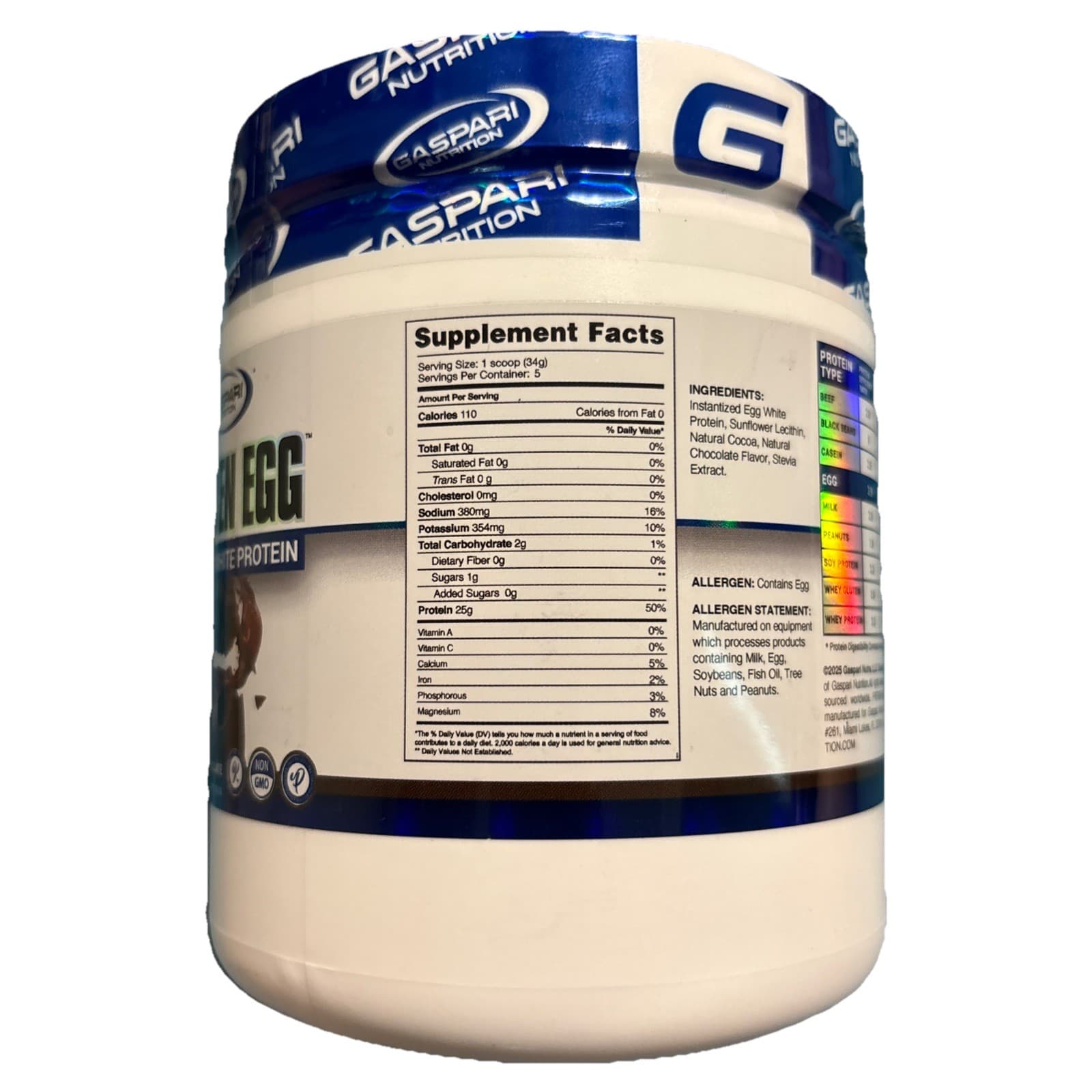 Gaspari Nutrition Proven Egg Protein - 100% Egg White Protein exp 7/2025 - Thumbnail 2