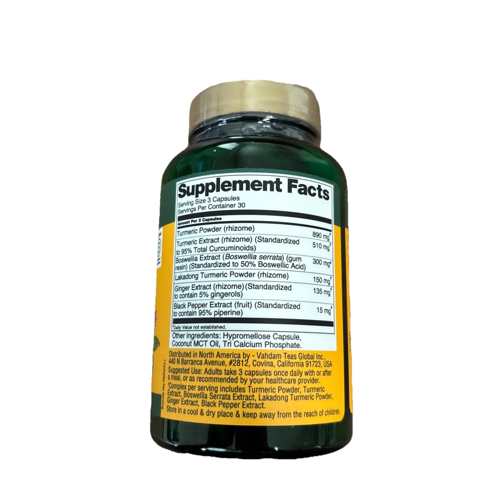 VAHDAM, Turmeric Ginger 1900mg - with 1500mg Curcuminoids | 90 Capsules - Thumbnail 3