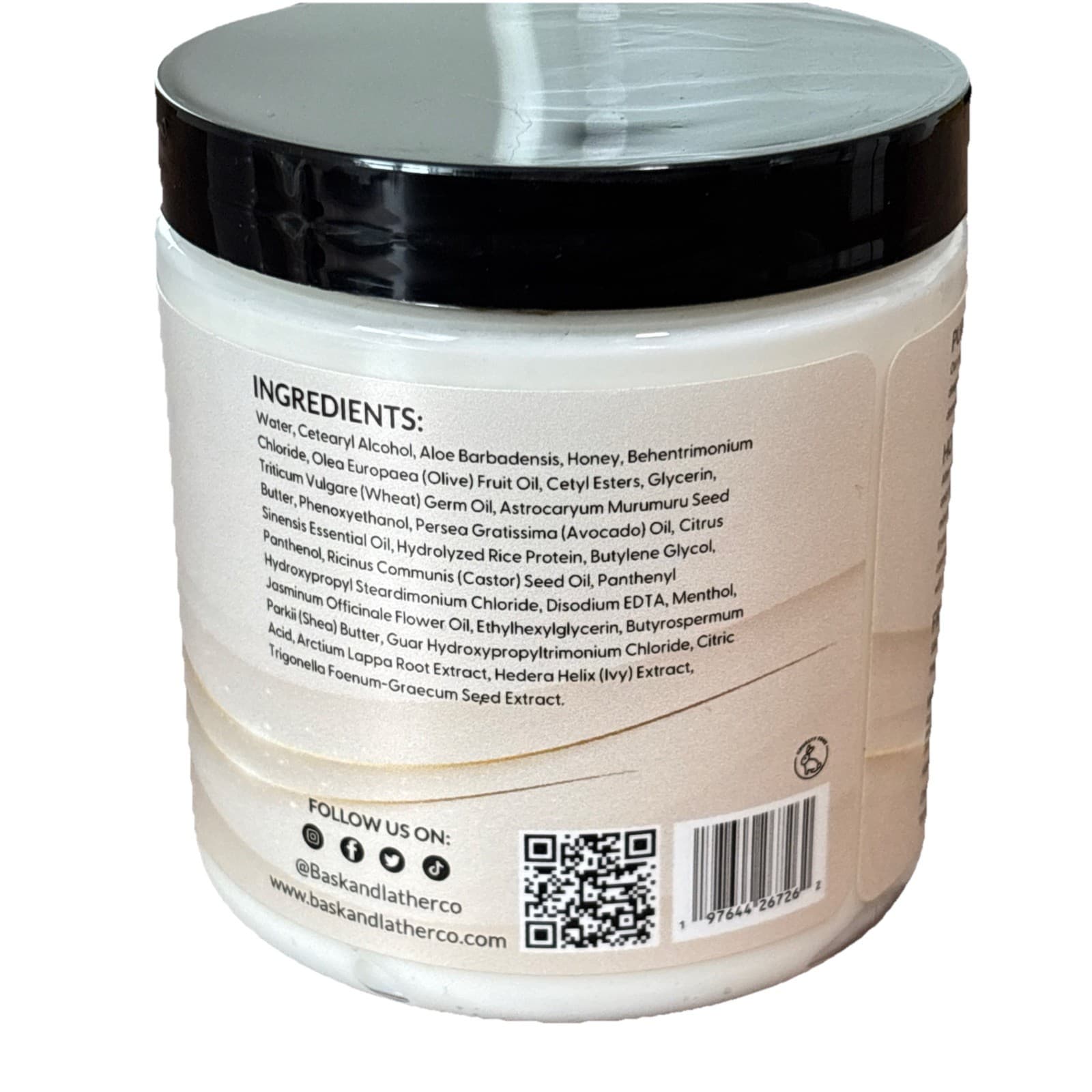 Bask & Lather Aloe & Honey Deep Conditioner Adds Luster And Shine 8 fl Oz 236 mL - Thumbnail 3
