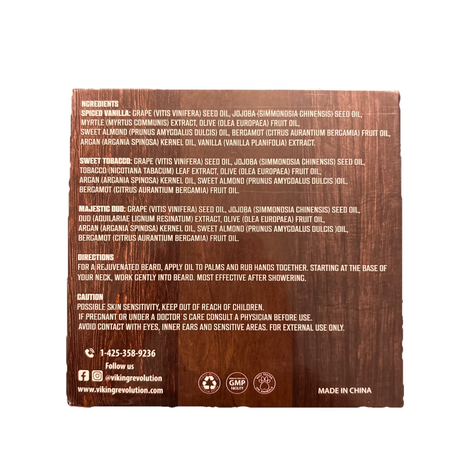 Viking Revolution Beard Oil for Men 3 Pack - Natural Mens Beard Oil Variety S... - Thumbnail 2
