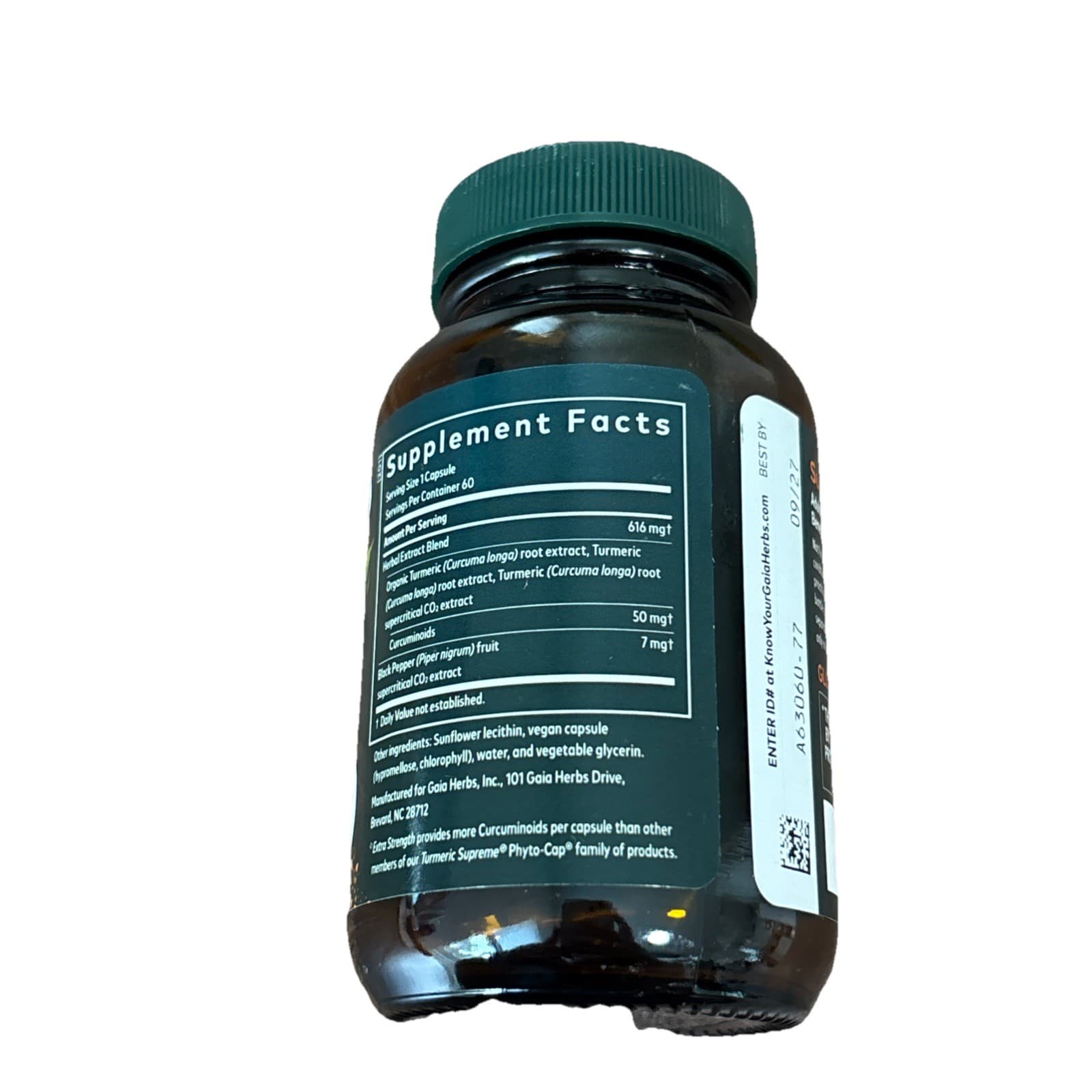 Gaia Herbs Turmeric Supreme Extra Strength - 60 Capsules - Thumbnail 3
