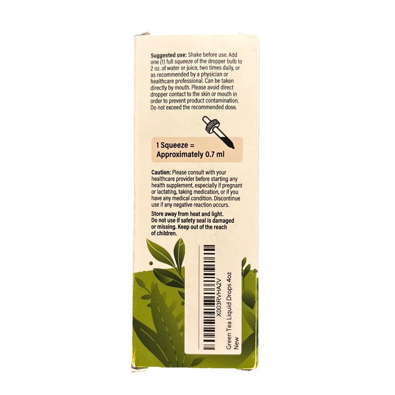 Green Tea Extract Liquid Drops - Antioxidant-Rich Green Tea Supplement -⭐️⭐️⭐️⭐ - Thumbnail 3