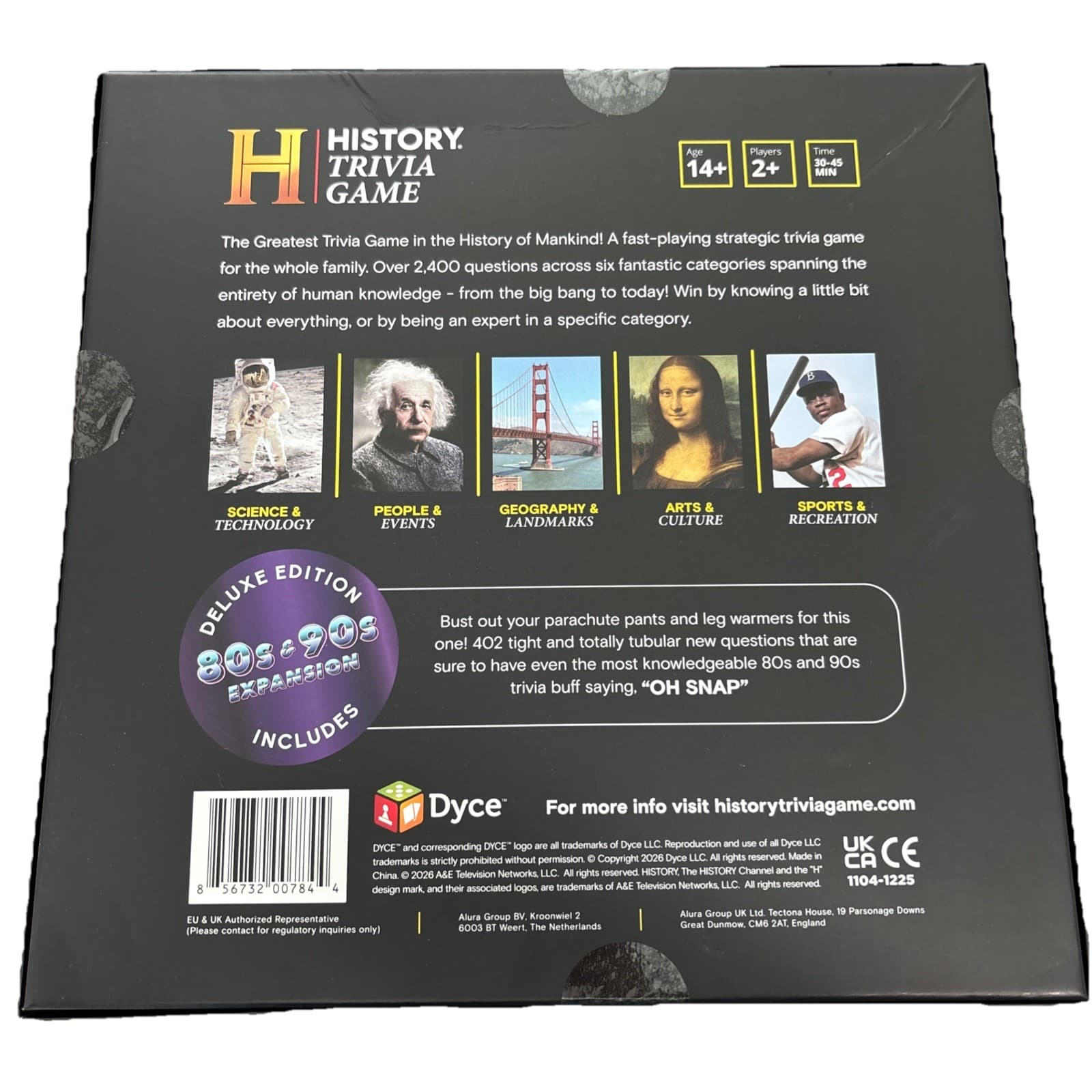 HISTORY Channel Trivia Board Game Deluxe Edition with 80s & 90s Expansion Pack - Thumbnail 2
