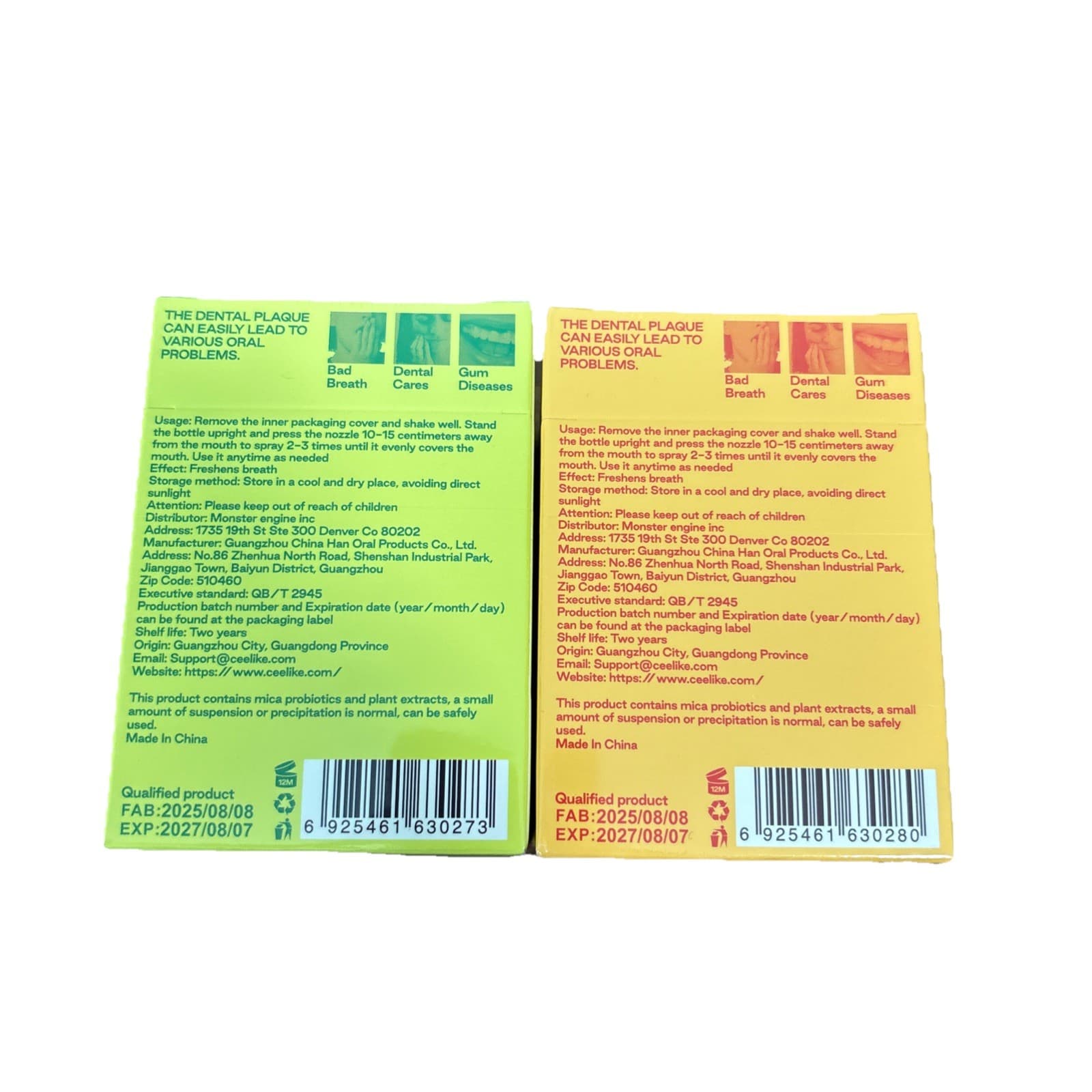 Probiotic Freshing Oral Spray 20mL Cool Refreshing Breath Spray Plant Extracts - Thumbnail 3