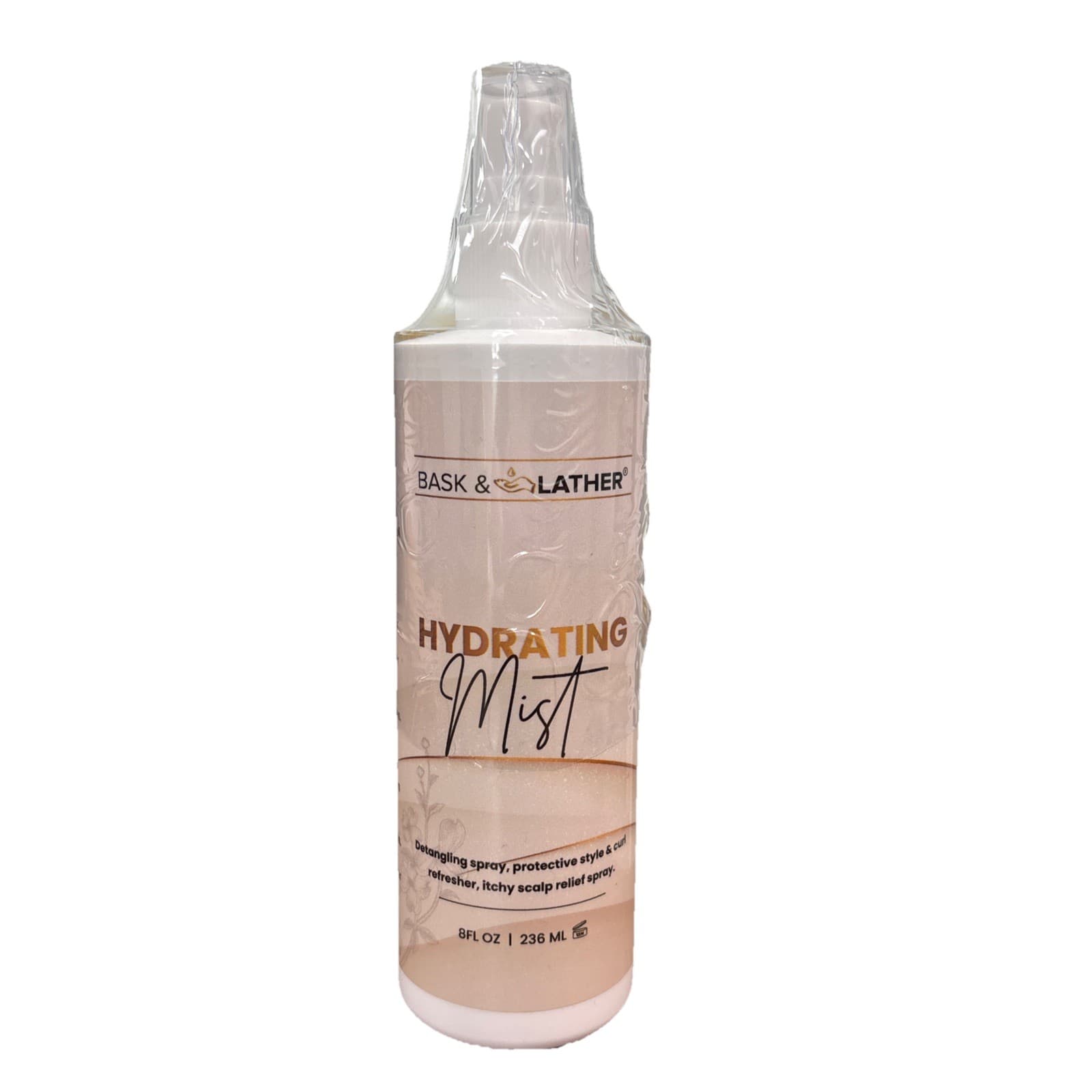 Bask & Lather Hydrating Hair Mist Detangling Spray 8 fl oz