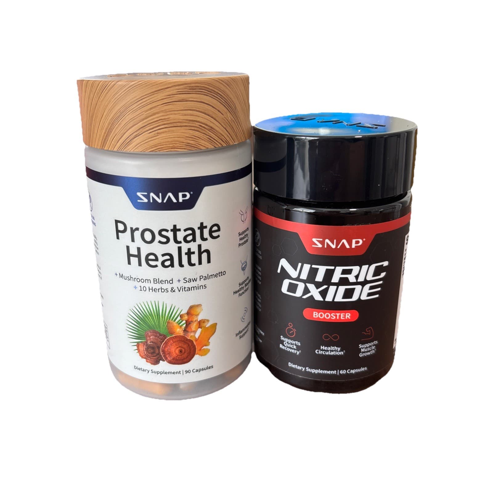 SNAP Ultimate Men's Health Bundle - Nitric Oxide Booster 60ct & Prostate Health
