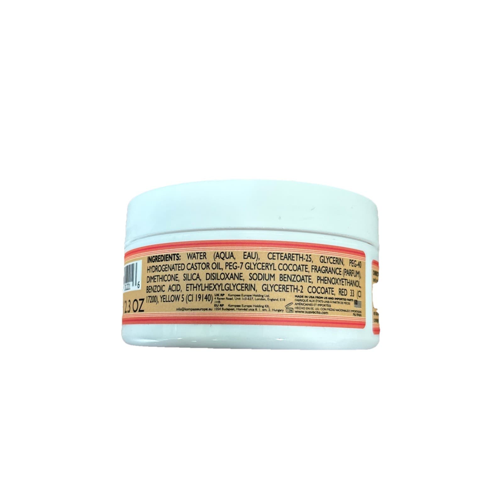 Suavecita Pomade 2.3 oz. Medium Hold, High Shine, Water-Based Hair Styling - Thumbnail 2