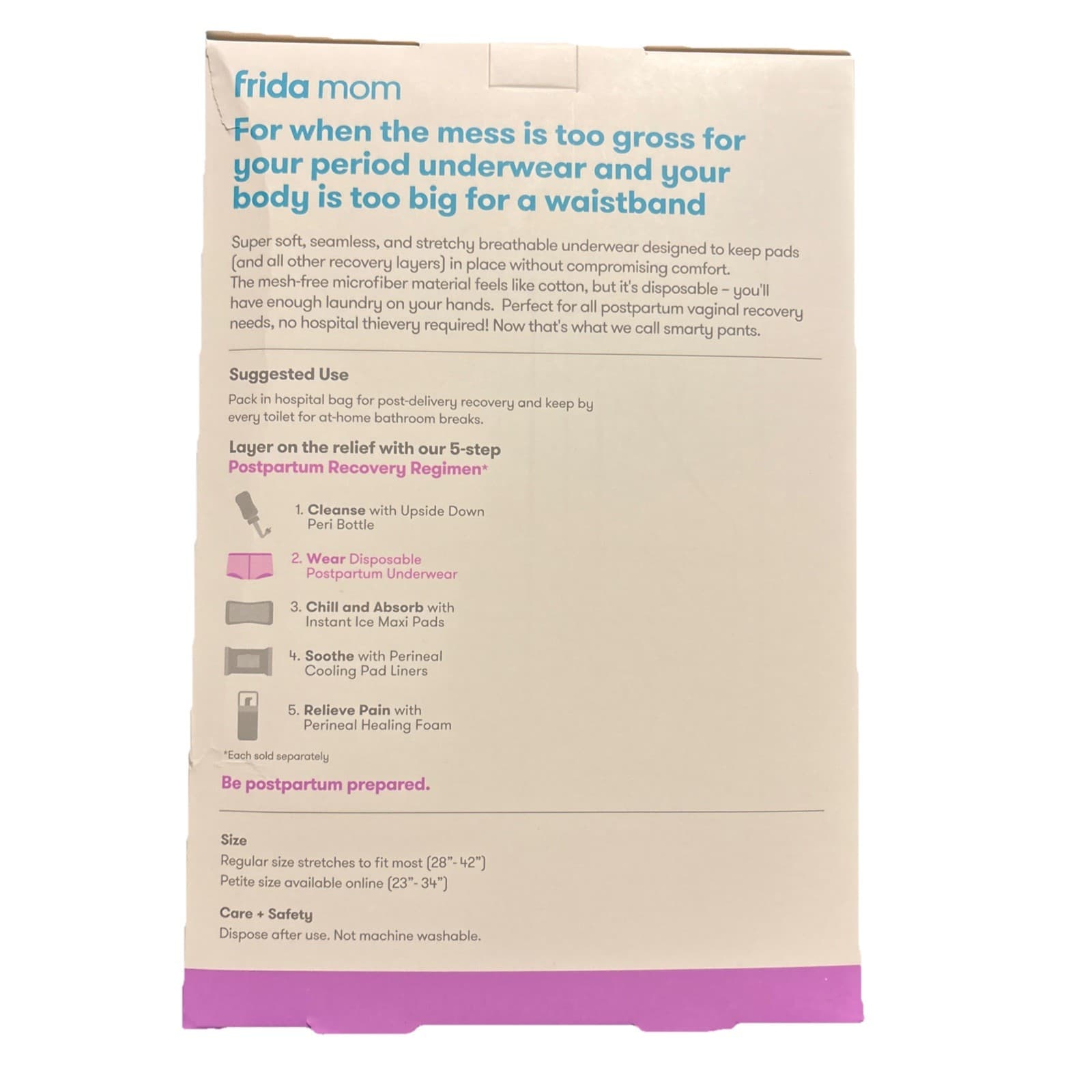 Frida Mom Disposable Postpartum Underwear - Regular Size - 8 Pack - Thumbnail 2